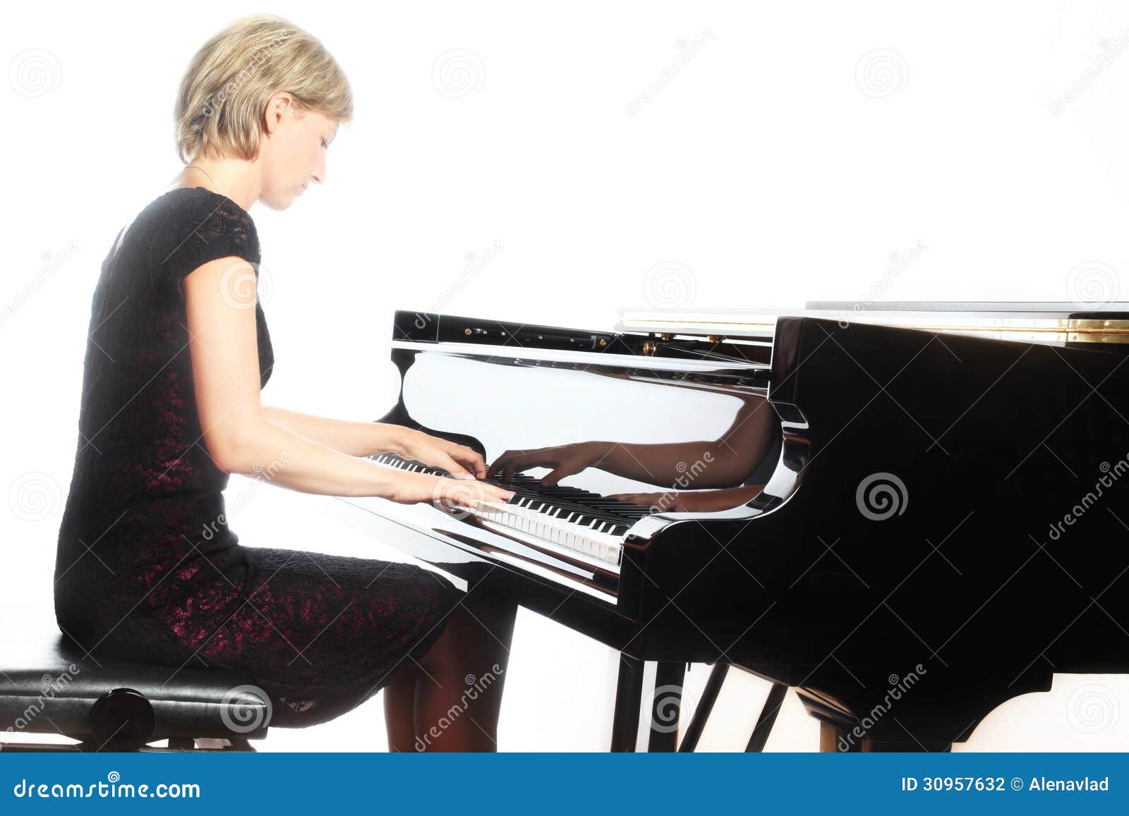 piano pianist player with grand piano