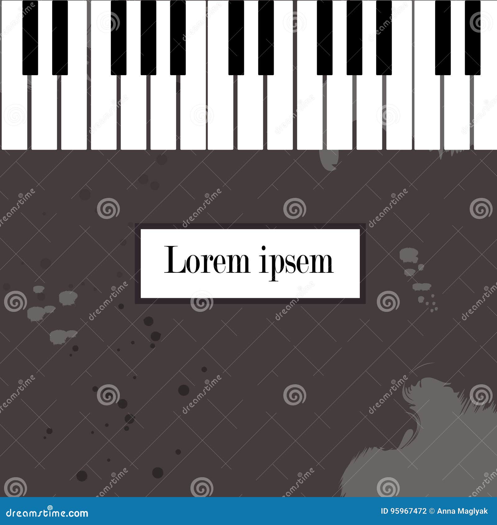 piano recital poster, leaflet or invitation  template.