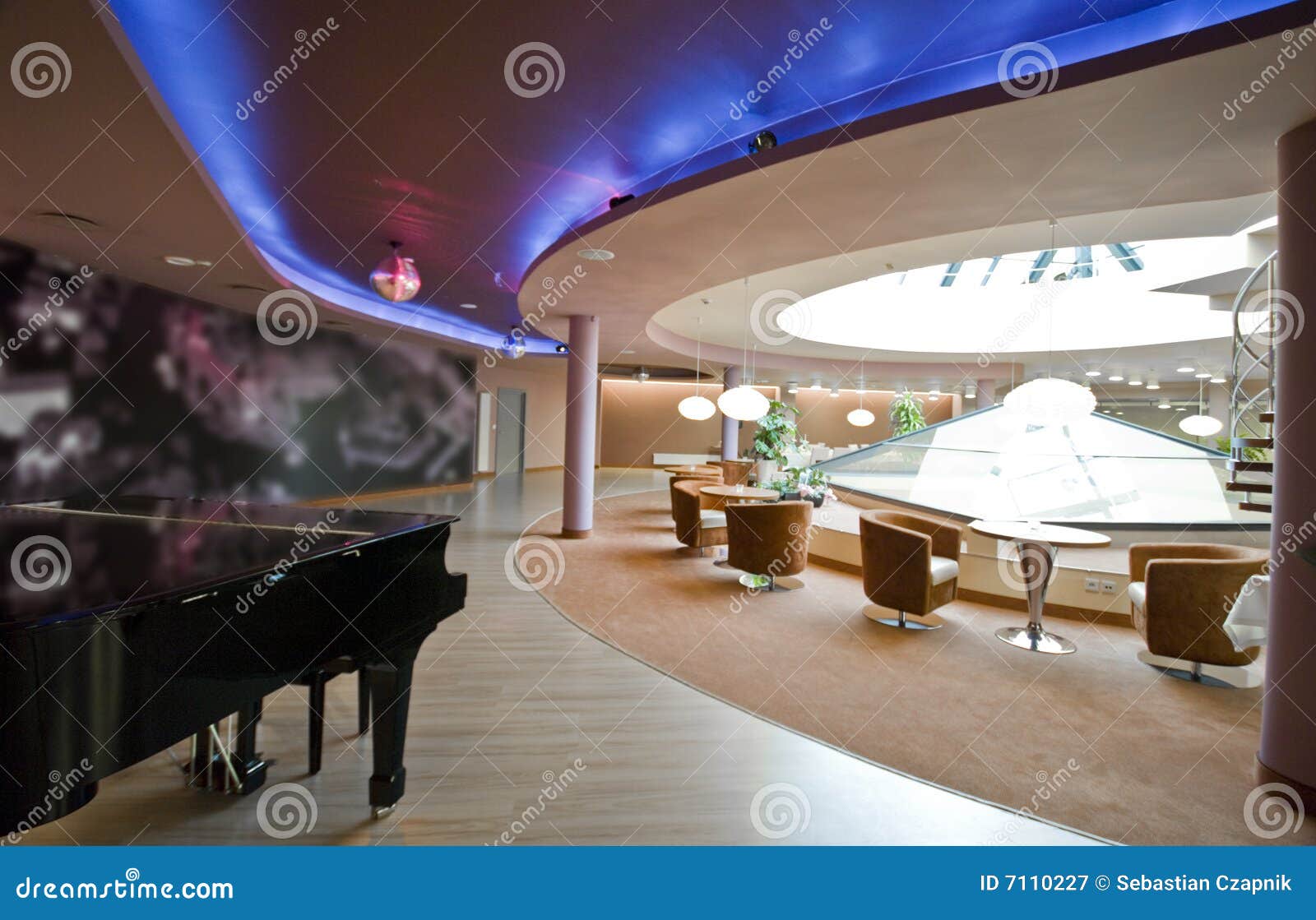 Piano in restaurant stock image. Image of modern, restaurant 7110227