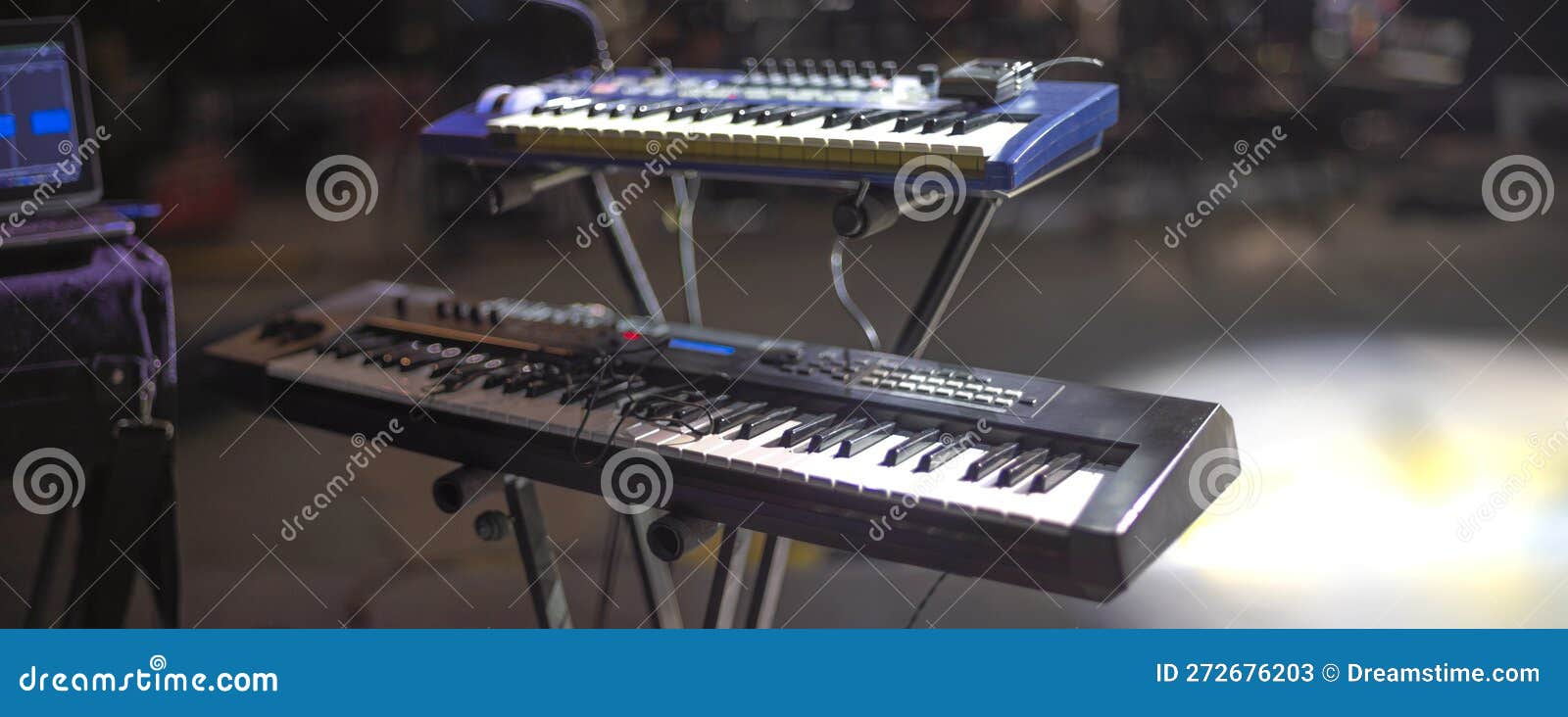 The Piano on Stage in the Spotlight Stock Image - Image of performer