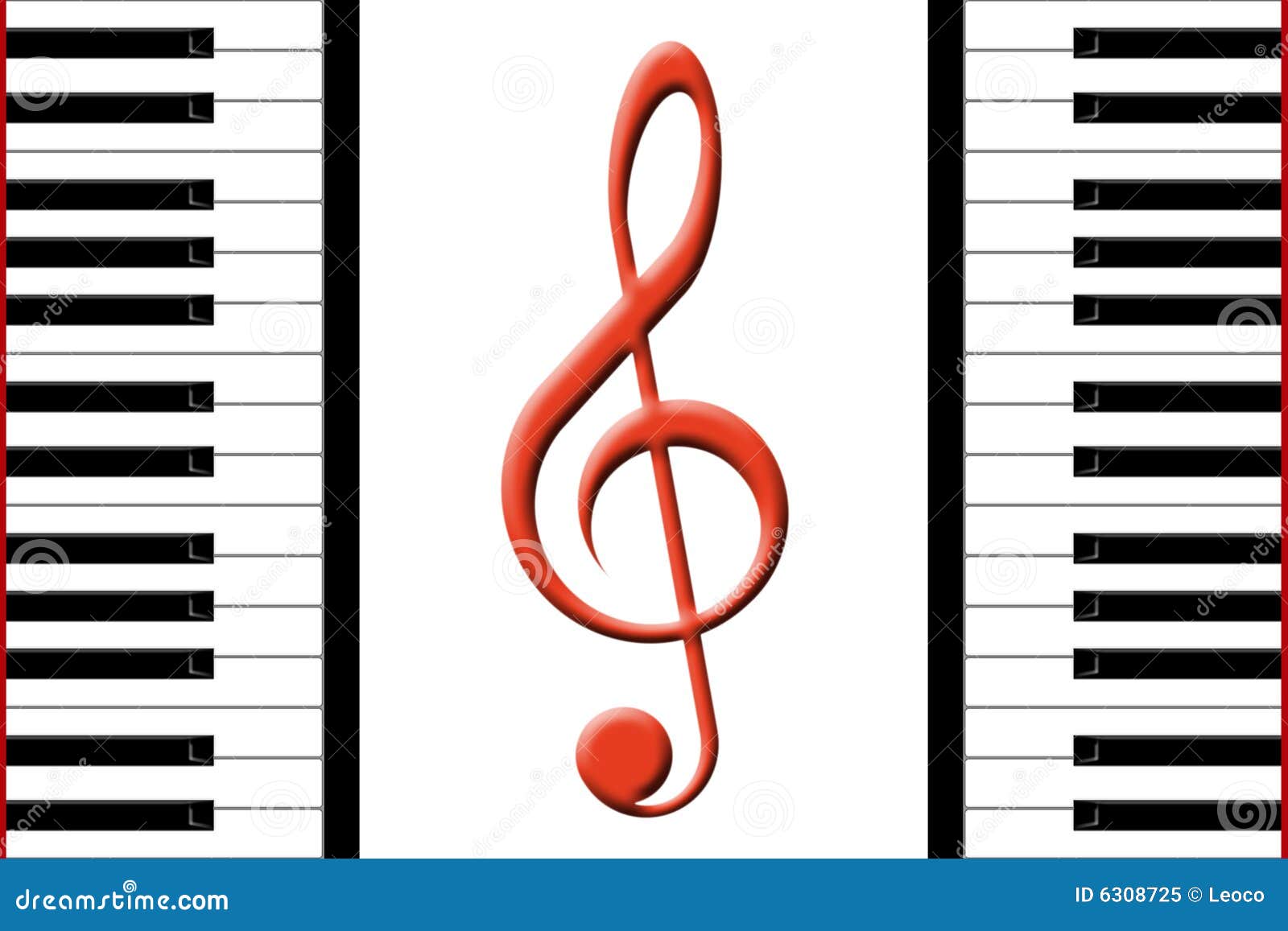 Piano and treble clef stock illustration. Illustration of note 6308725