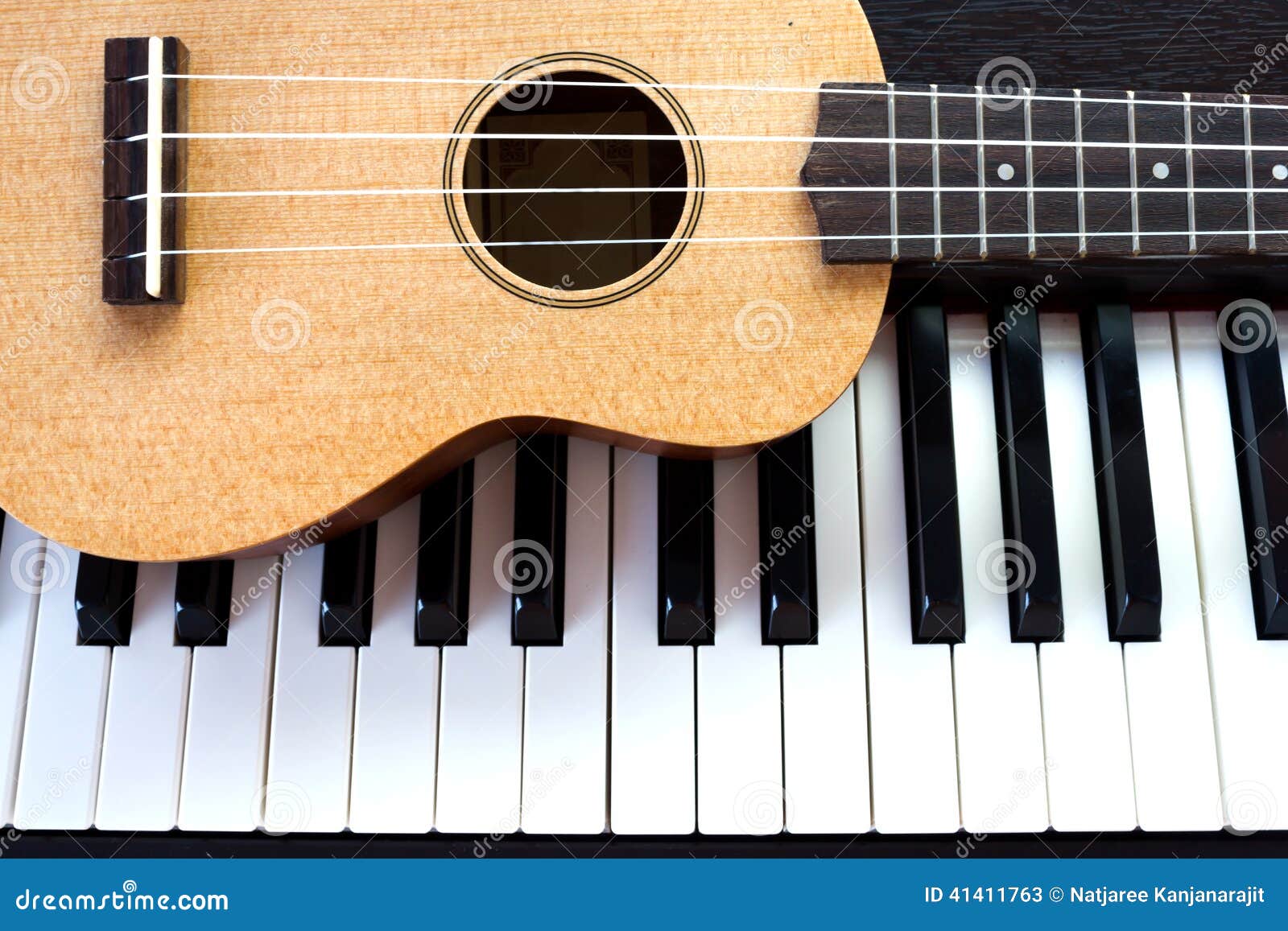 piano and ukulele