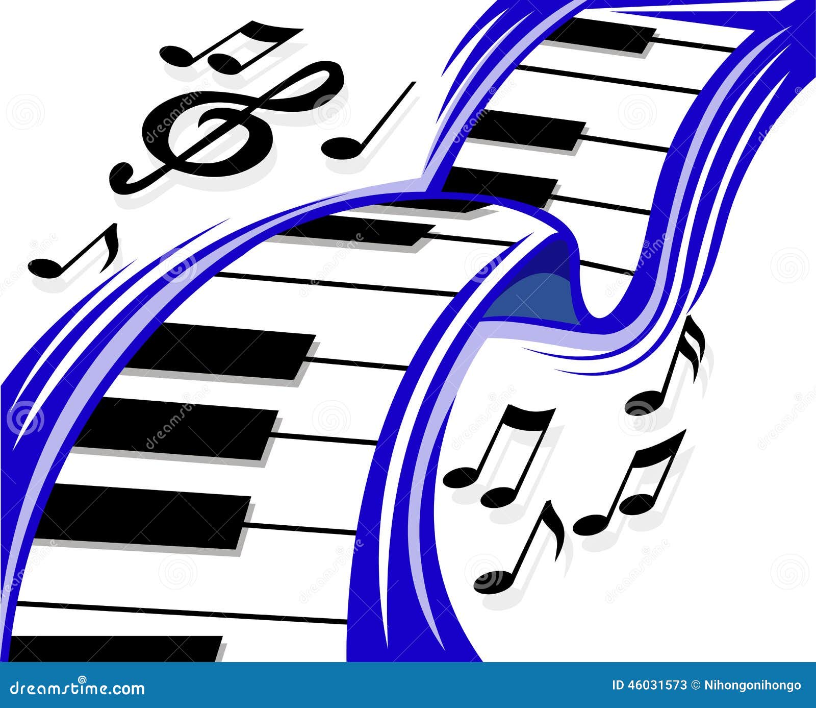 Piano wave stock vector. Illustration of classical, macro 46031573