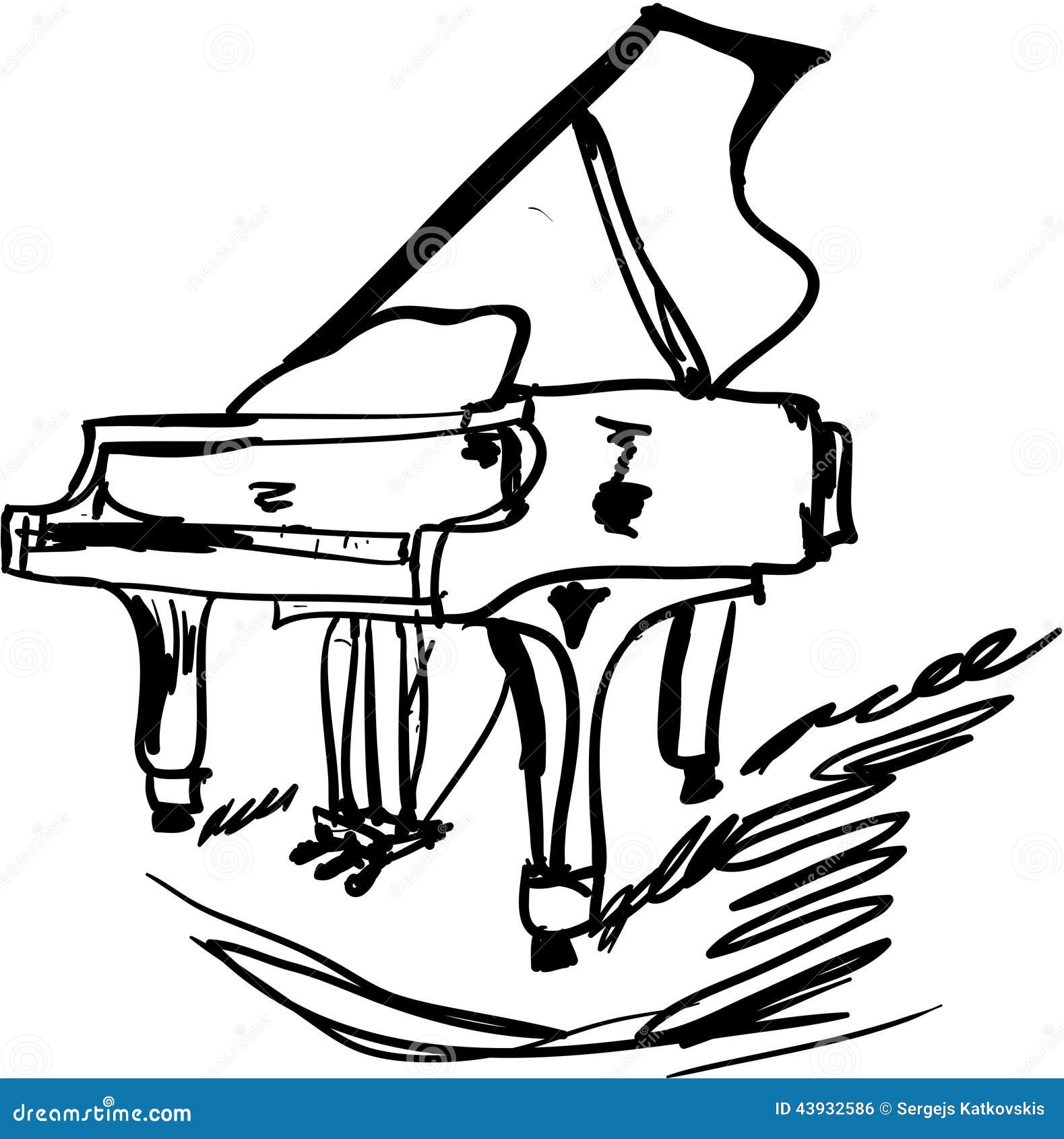 Piano stock illustration. Illustration of white, design - 43932586