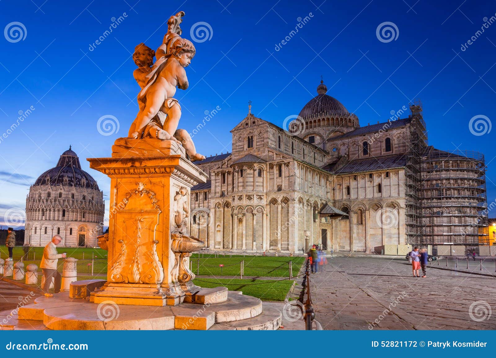 piazza dei miracoli with leaning tower of pisa