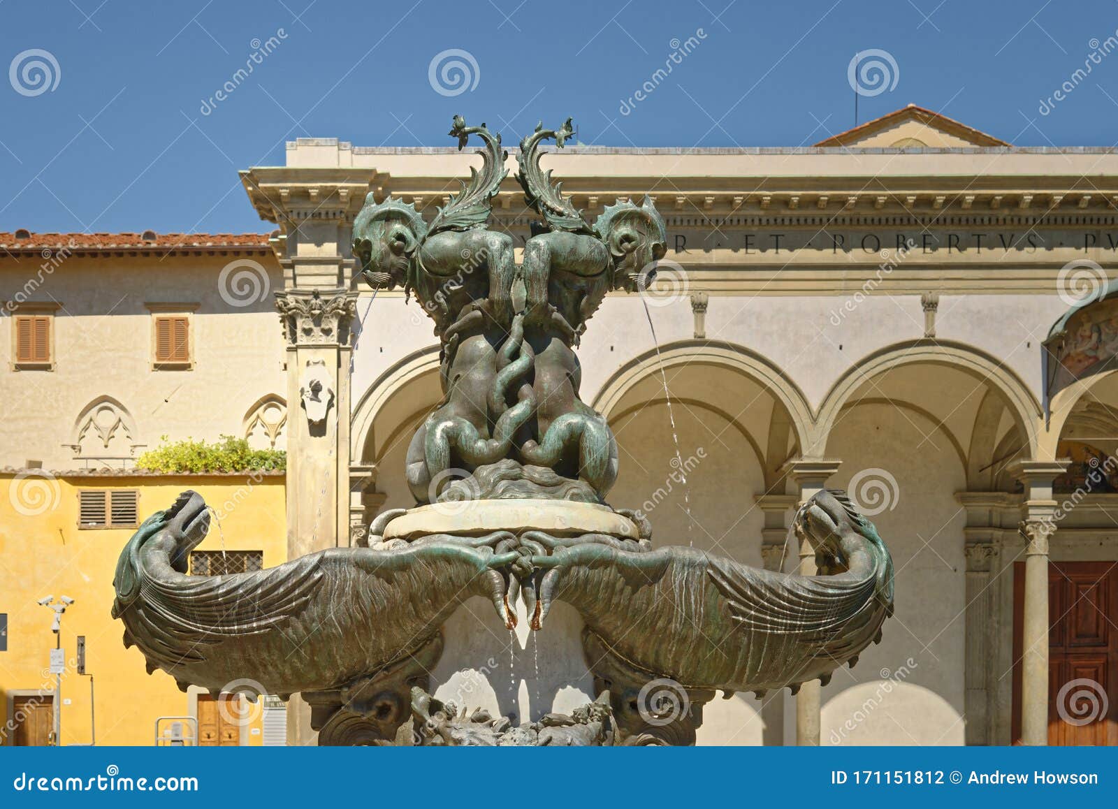 pietro tacca bronze fountain, florence,  italy