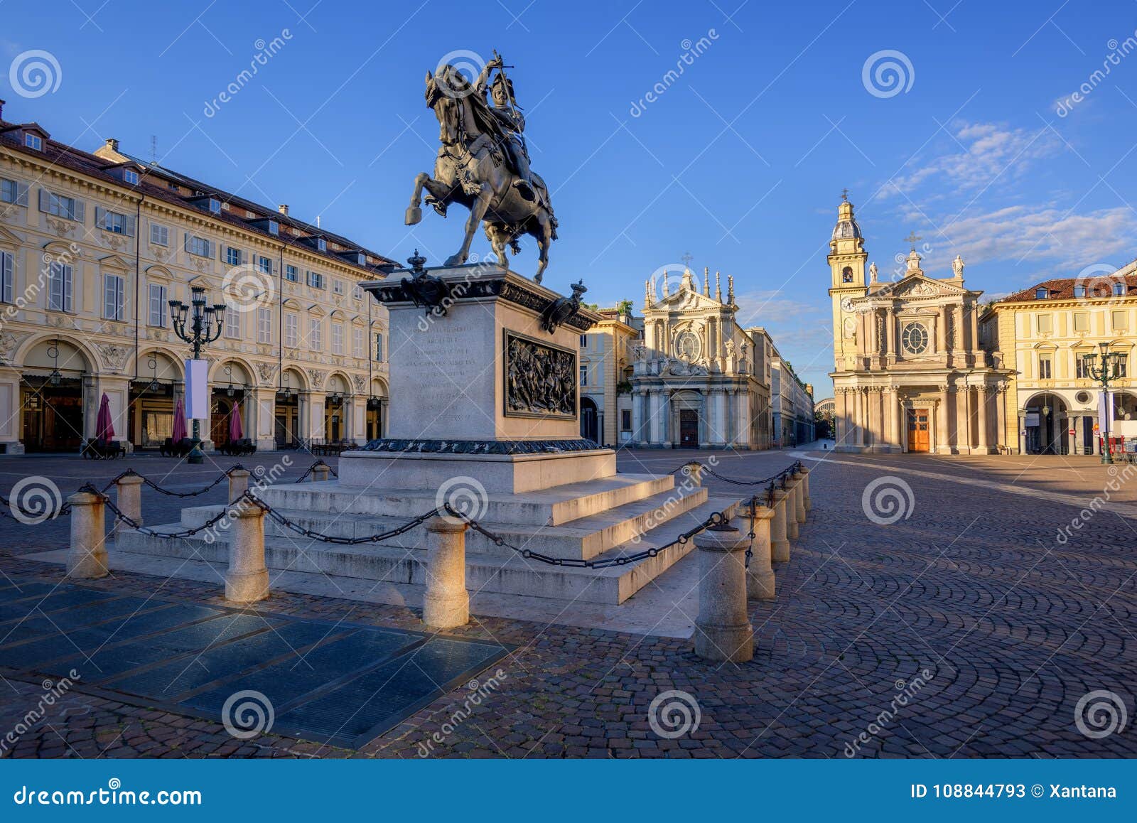 piazza san carlo in the city center of turin, italy