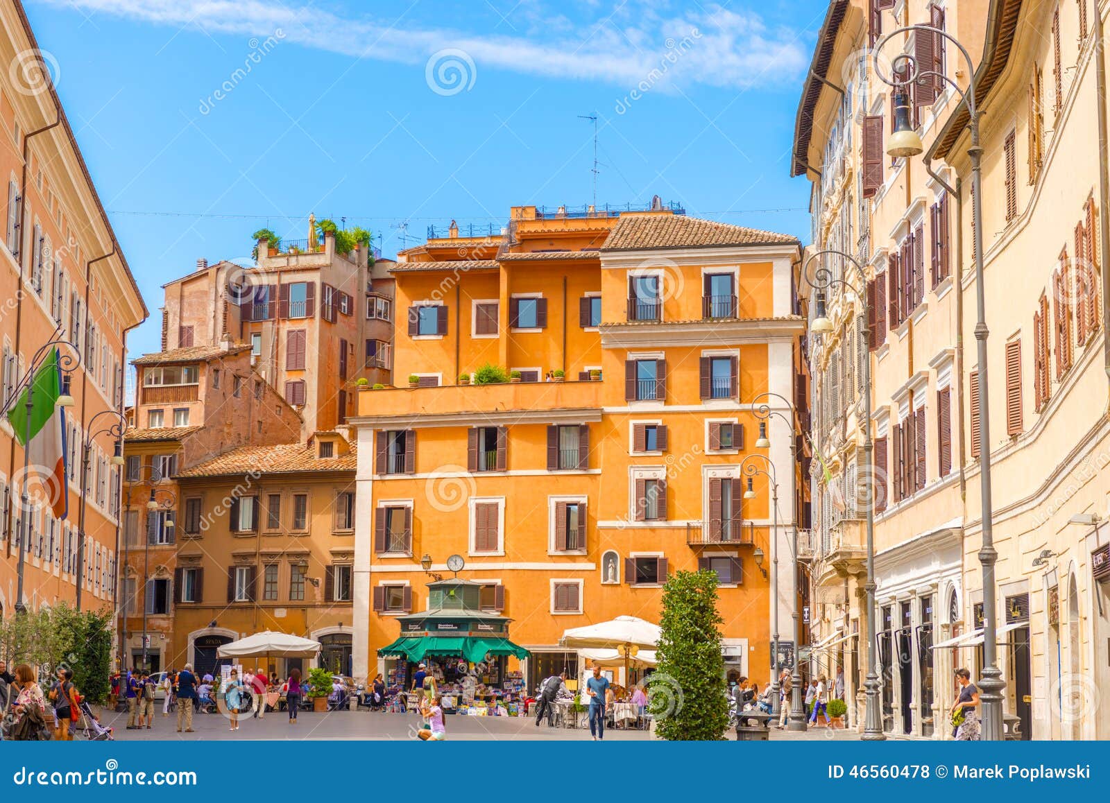 Piazza San Lorenzo in Rome editorial stock photo. Image of tourists