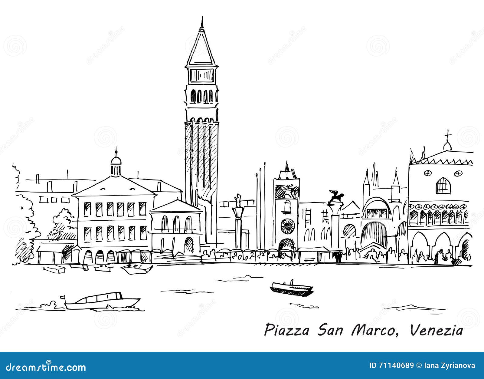 piazza san marco with campanile and doge palace. venice, italy