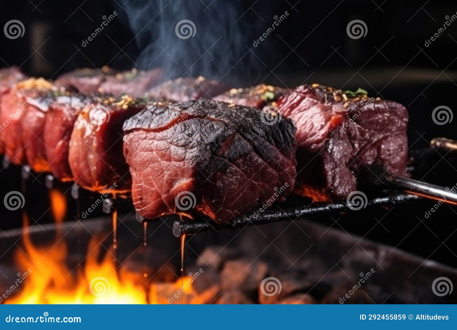 Premium AI Image  There are skewered meats on skewers on a cutting board  generative ai