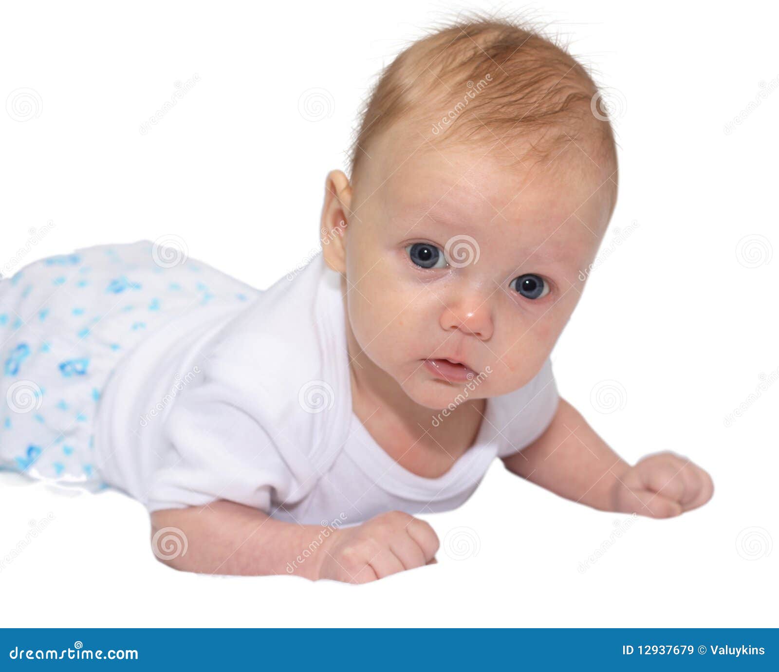 Piccolo bambino immagine stock. Immagine di faccia, studio 12937679