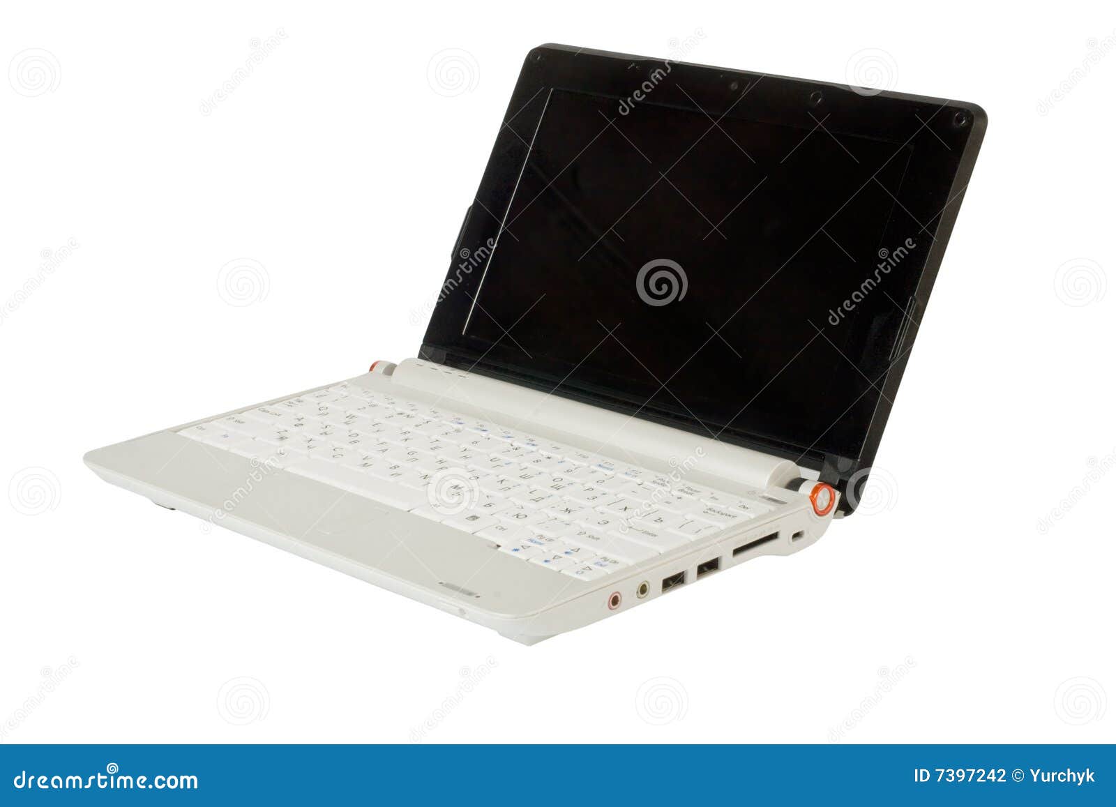 Piccolo Computer Portatile Moderno Fotografia Stock - Immagine di media,  tastiera: 7397242