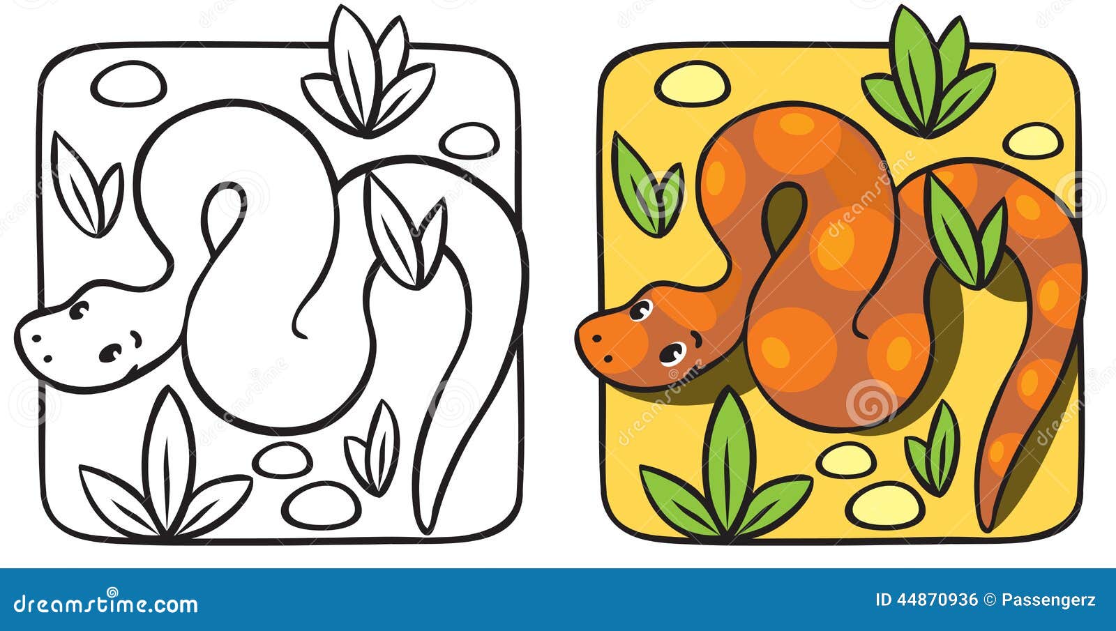 Piccolo libro da colorare del serpente Immagine Stock Libera da Diritti