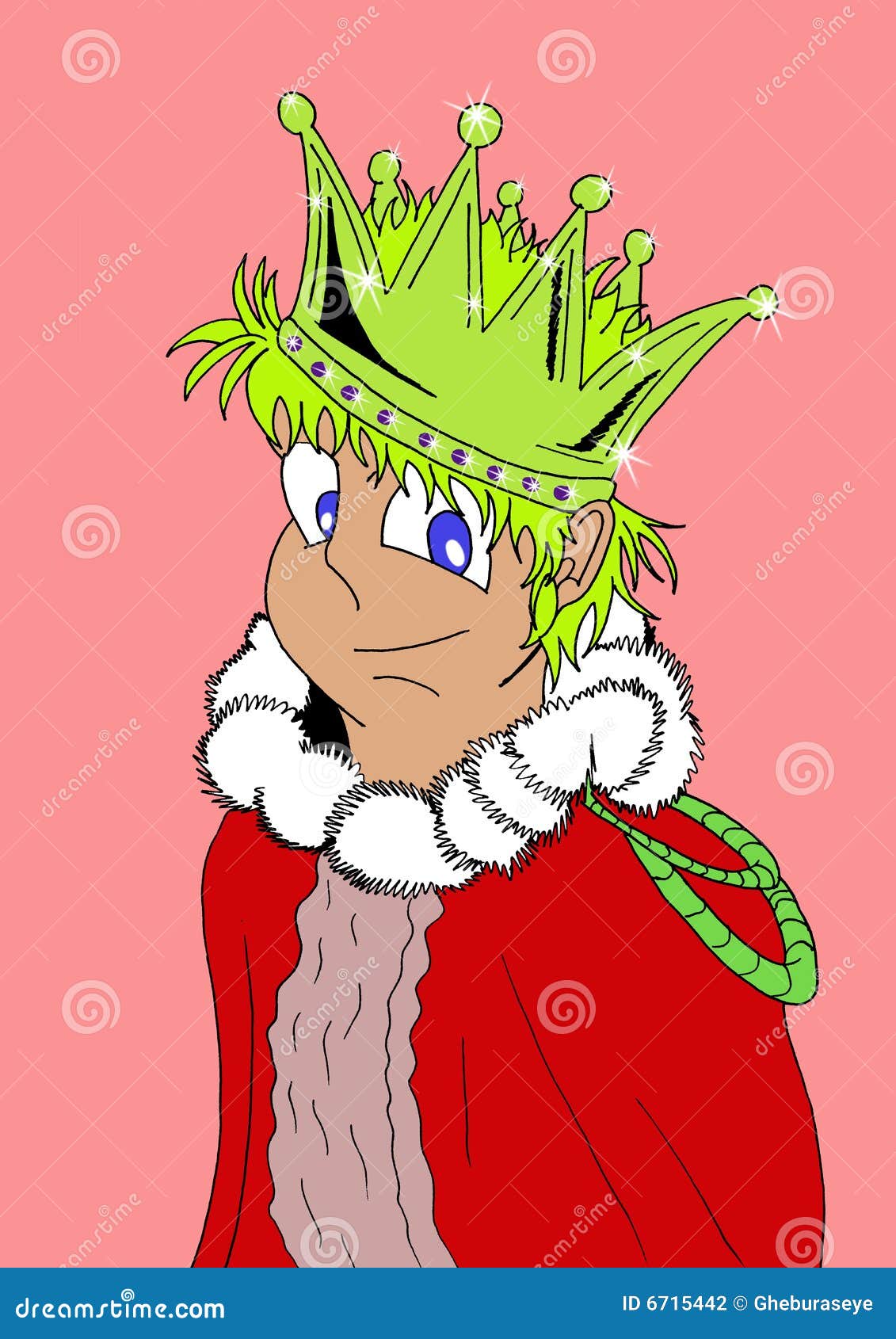 Piccolo re fotografia stock. Illustrazione di autorità 6715442