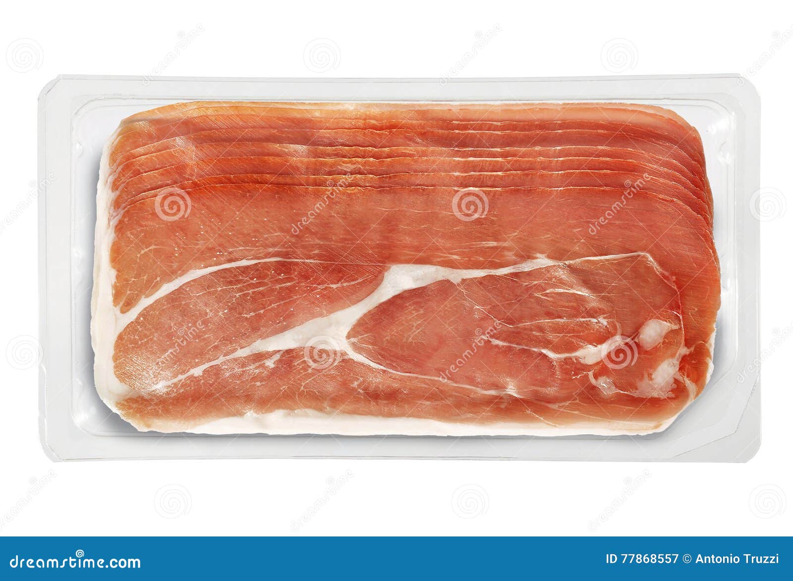 Piccolo Tray Packaged Del Prosciutto Di Presliced Immagine Stock