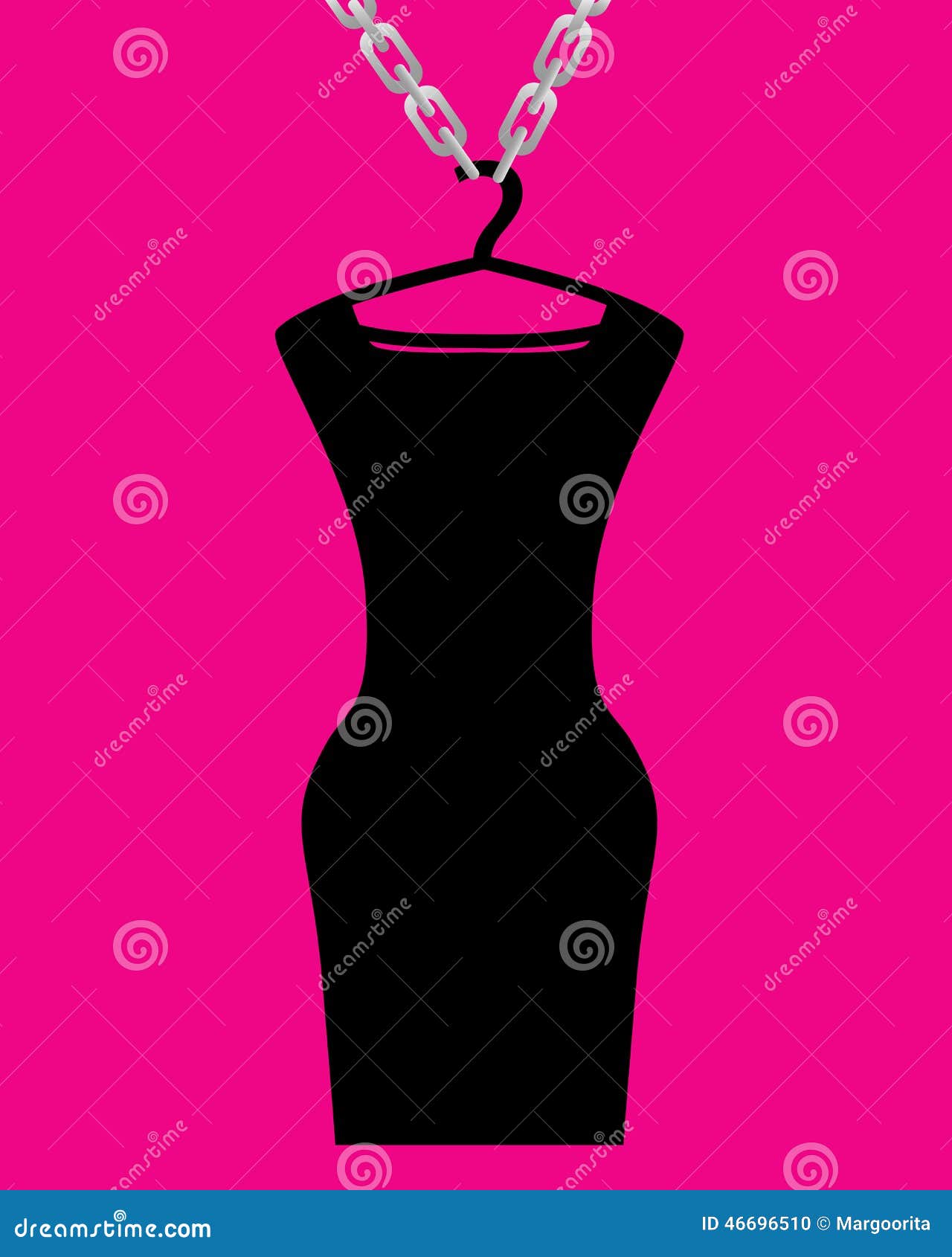 Piccolo vestito nero illustrazione vettoriale. Illustrazione di nero