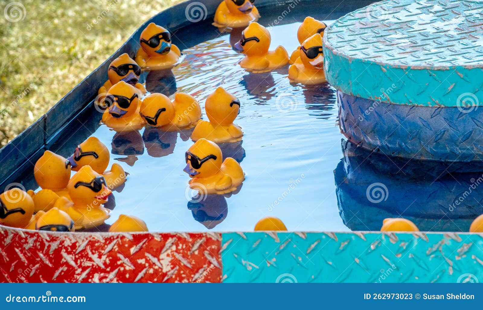 Pick a duck game at a fair stock image. Image of group - 262973023