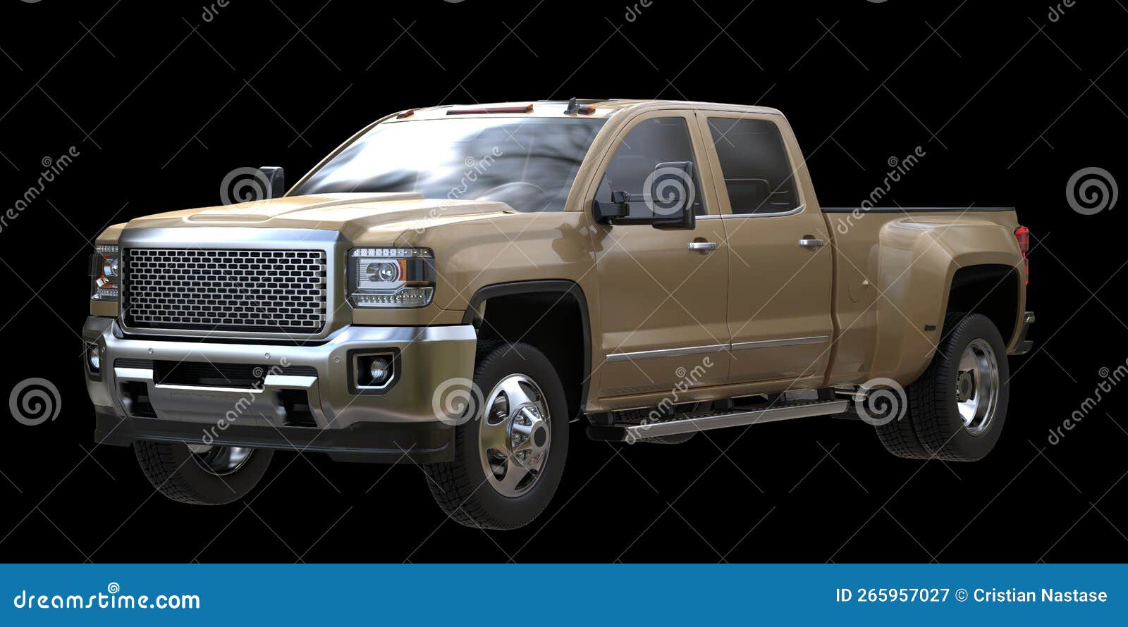 pick-up truck  on background. 3d rendering - 