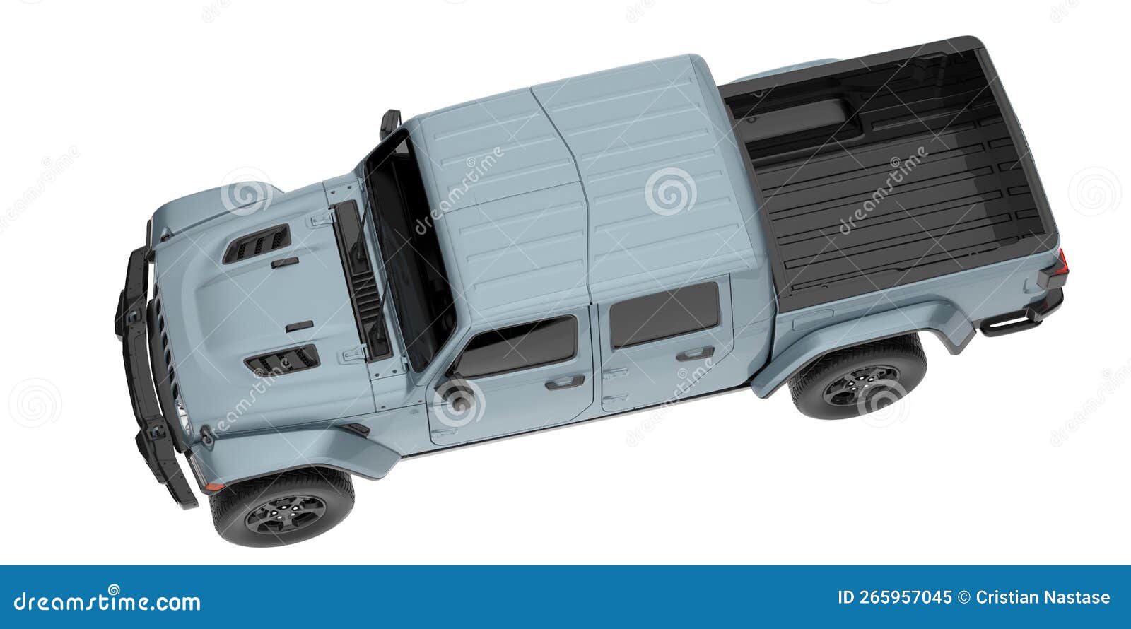 pick-up truck  on background. 3d rendering - 