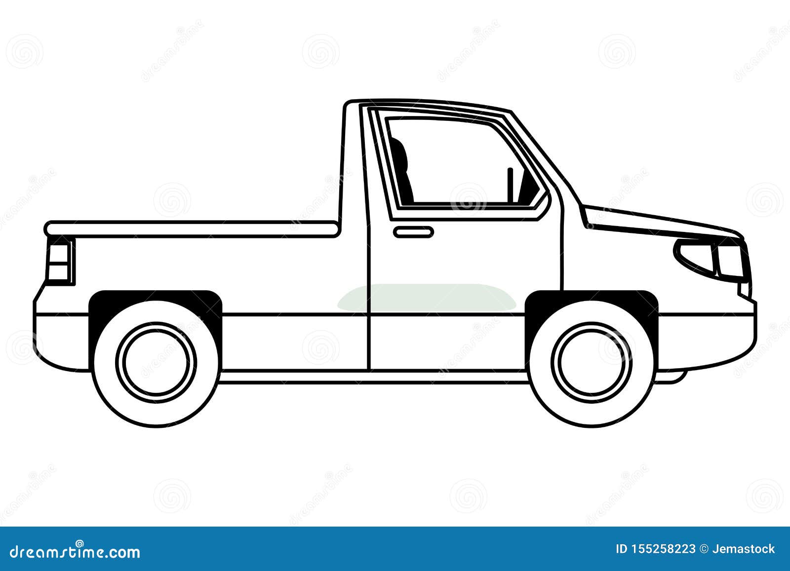Pick Up Truck Vehicle Sideview Cartoon in Black and White Stock Vector - Illustration of truck, traffic: 155258223 Pick Up Truck Vehicle Sideview Cartoon in Black and White Stock Vector - Illustration of truck, traffic: 155258223