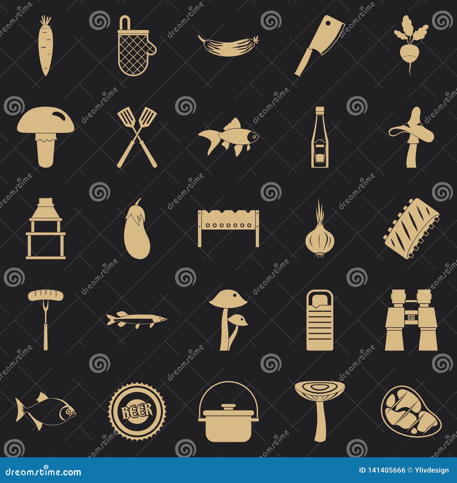 Picker Icons Set, Simple Style Stock Vector Illustration of modern