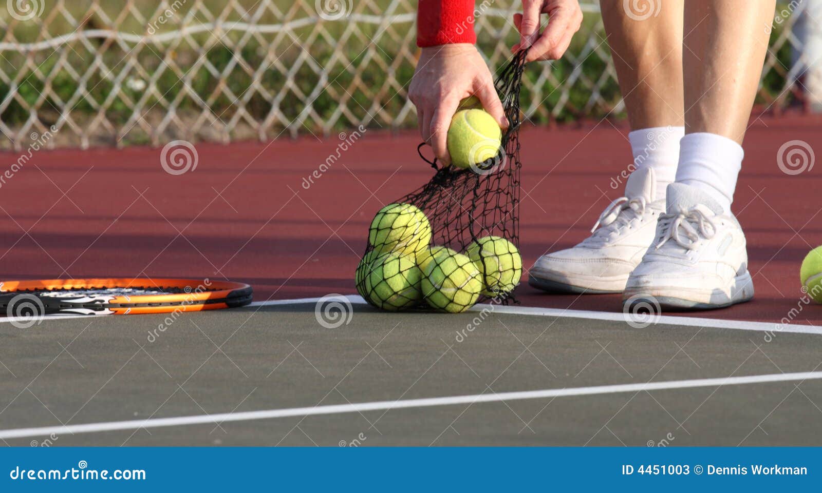 Picking up Tennis Balls stock image. Image of sport, doubles - 4451003