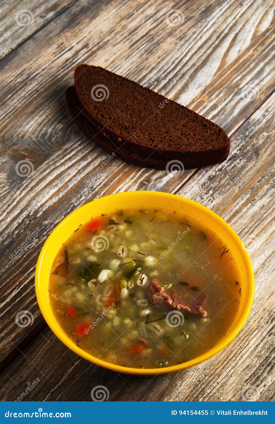Pickle soup .healthy soup stock image. Image of barley 94154455