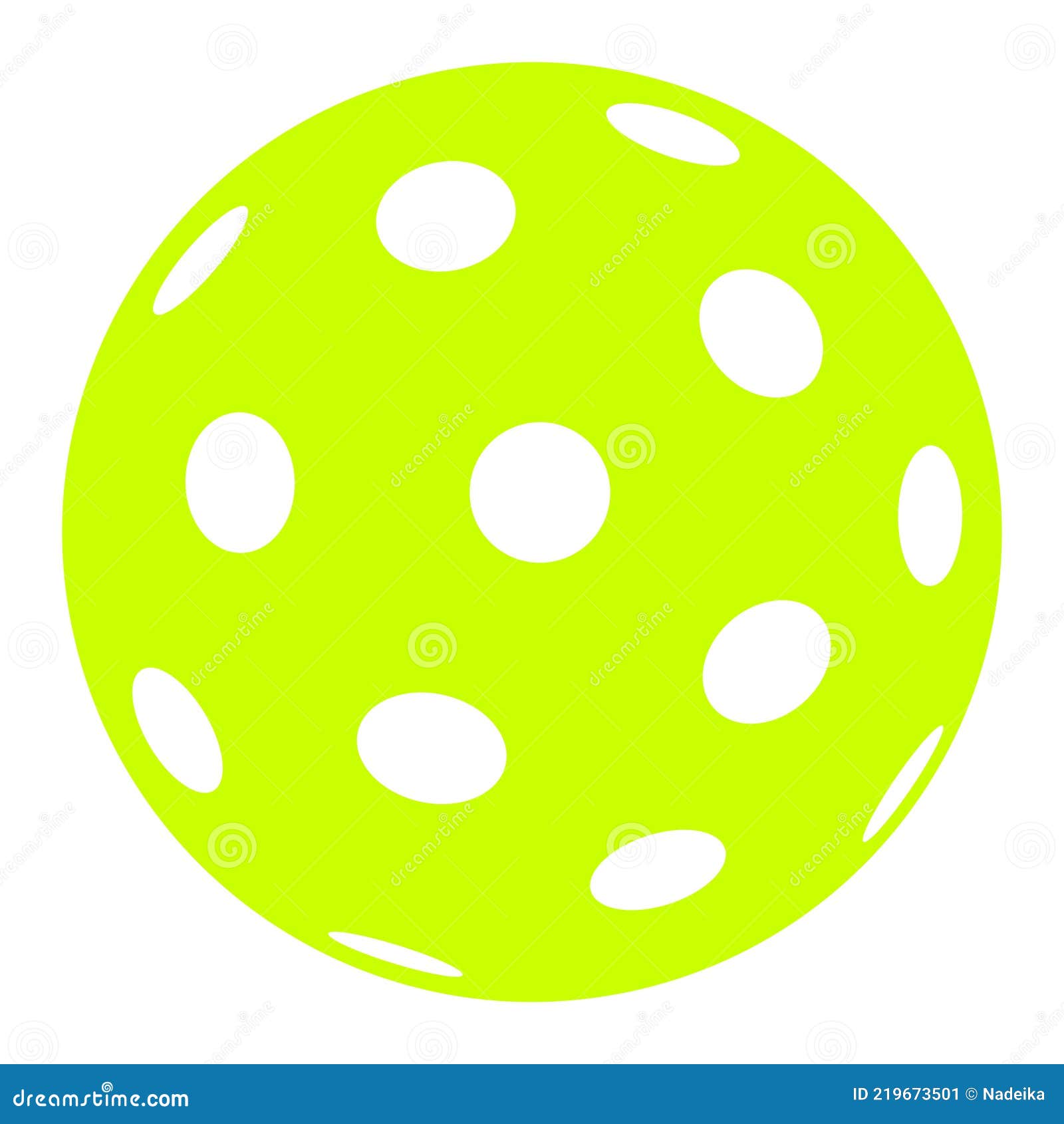 pickleball ball  on white