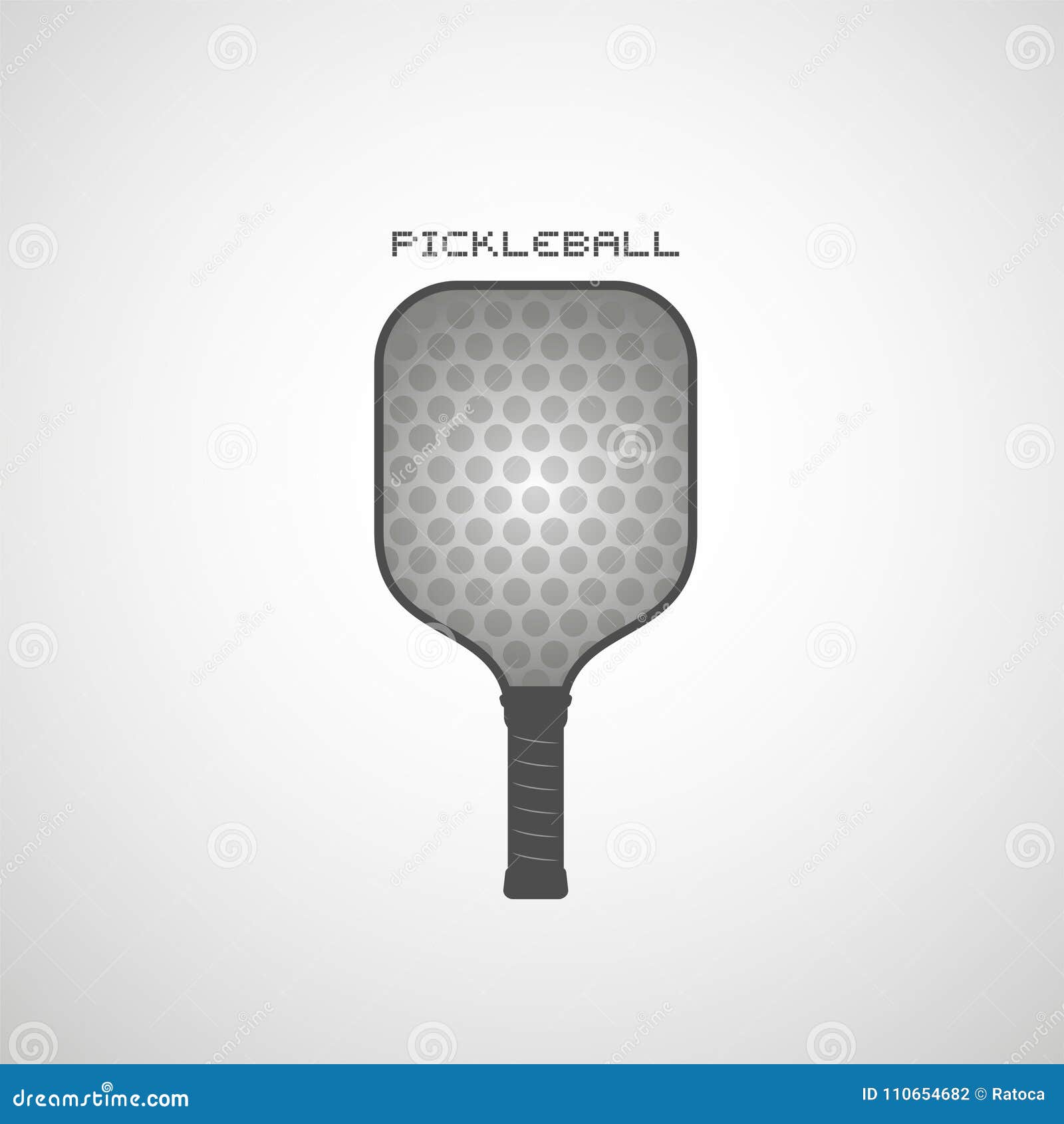 Pickleball Racket Symbol Design Stock Vector Illustration of handle