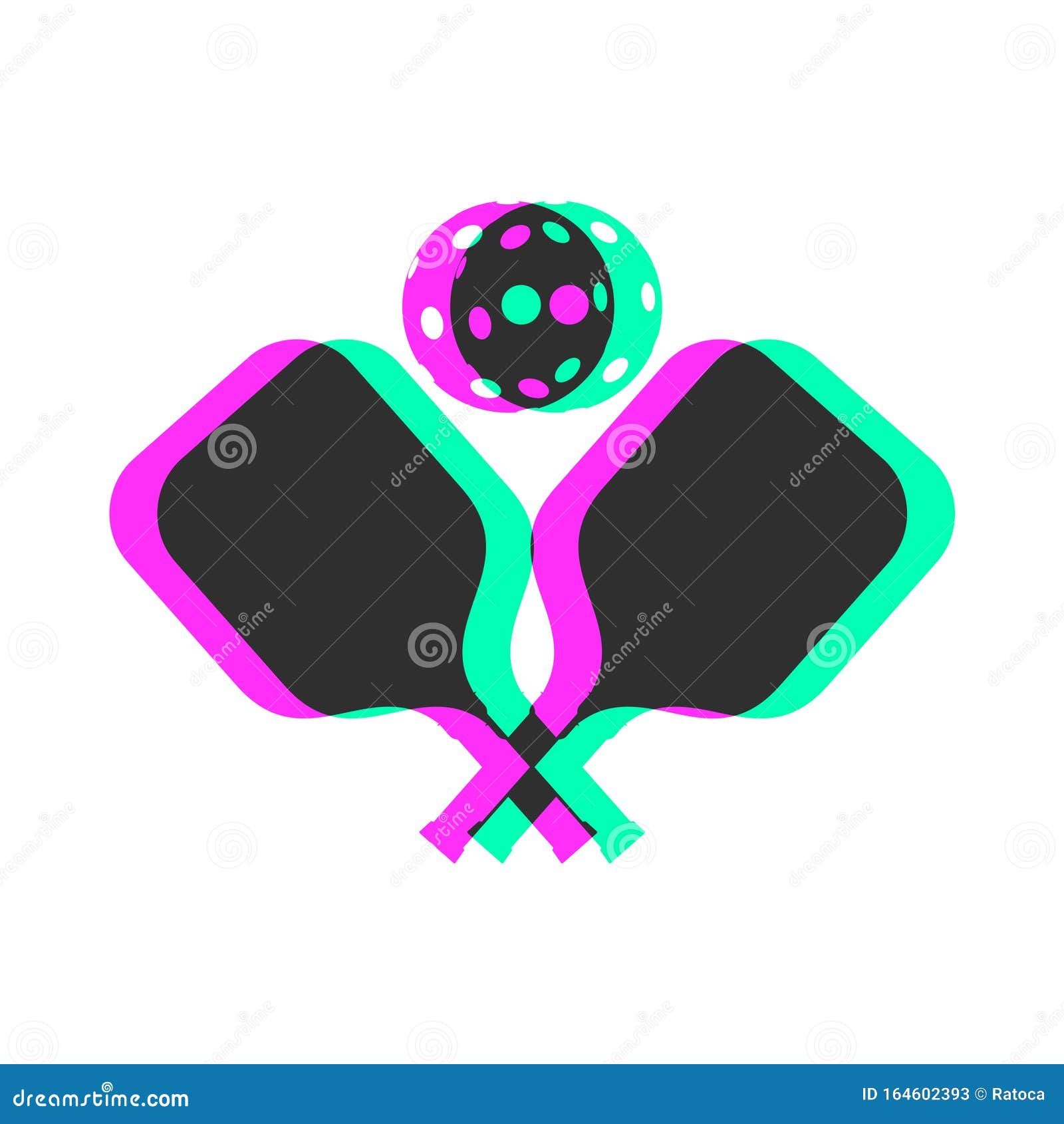 Pickleball Sport Visual Effect Stock Vector Illustration of paddle
