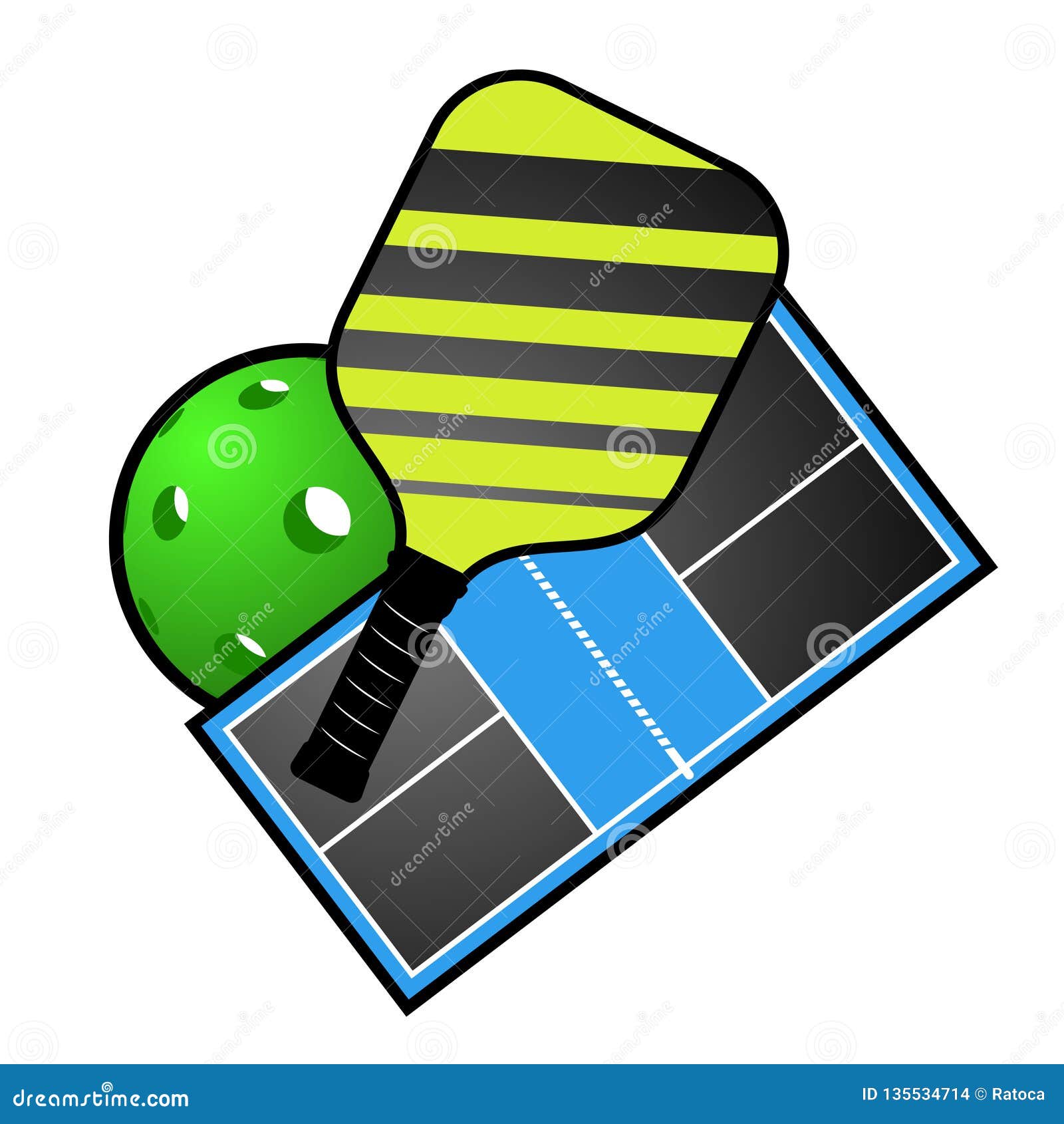 Pickleball symbol design stock vector. Illustration of paddle 135534714