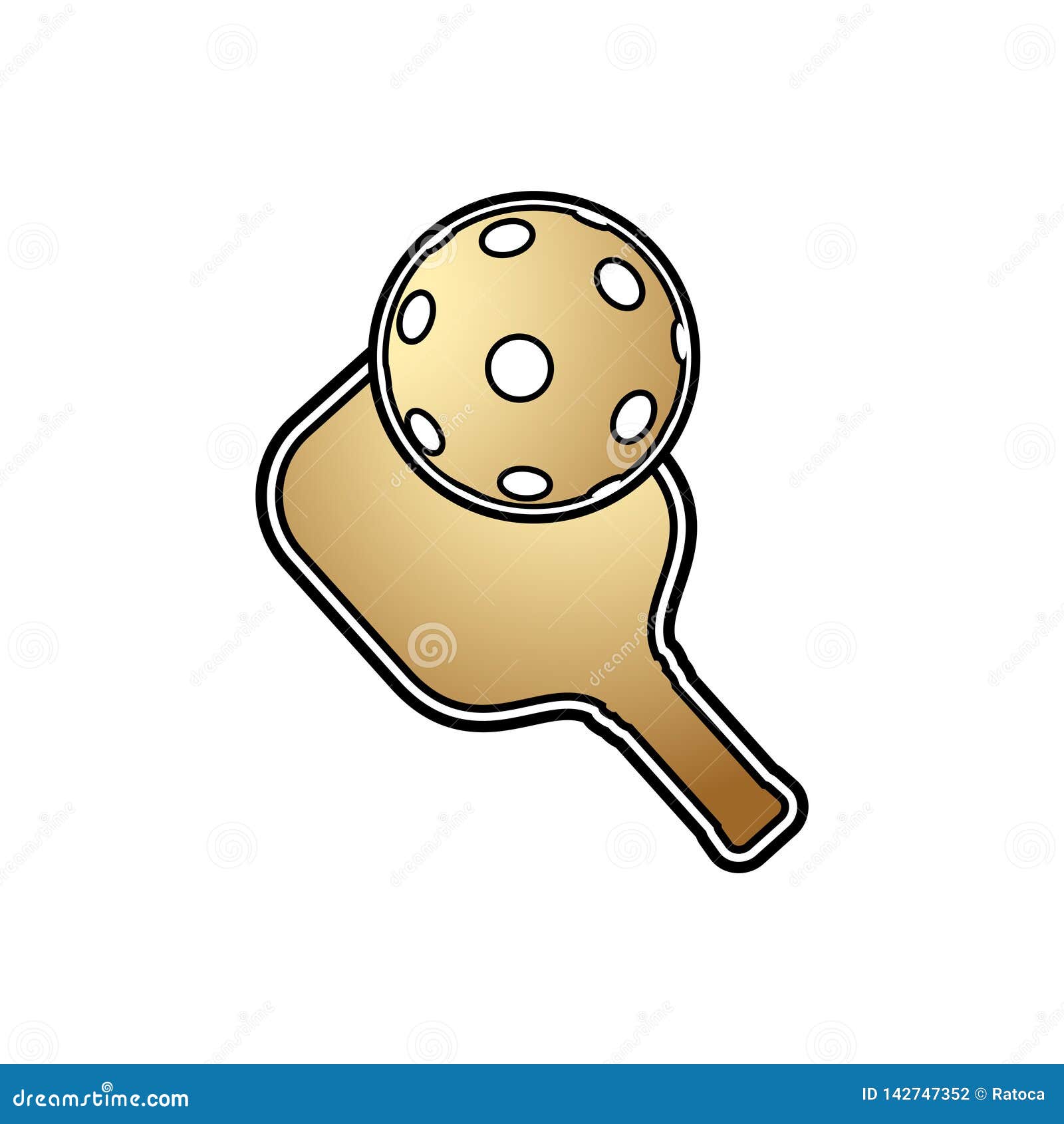 Pickleball symbol design stock vector. Illustration of equipment