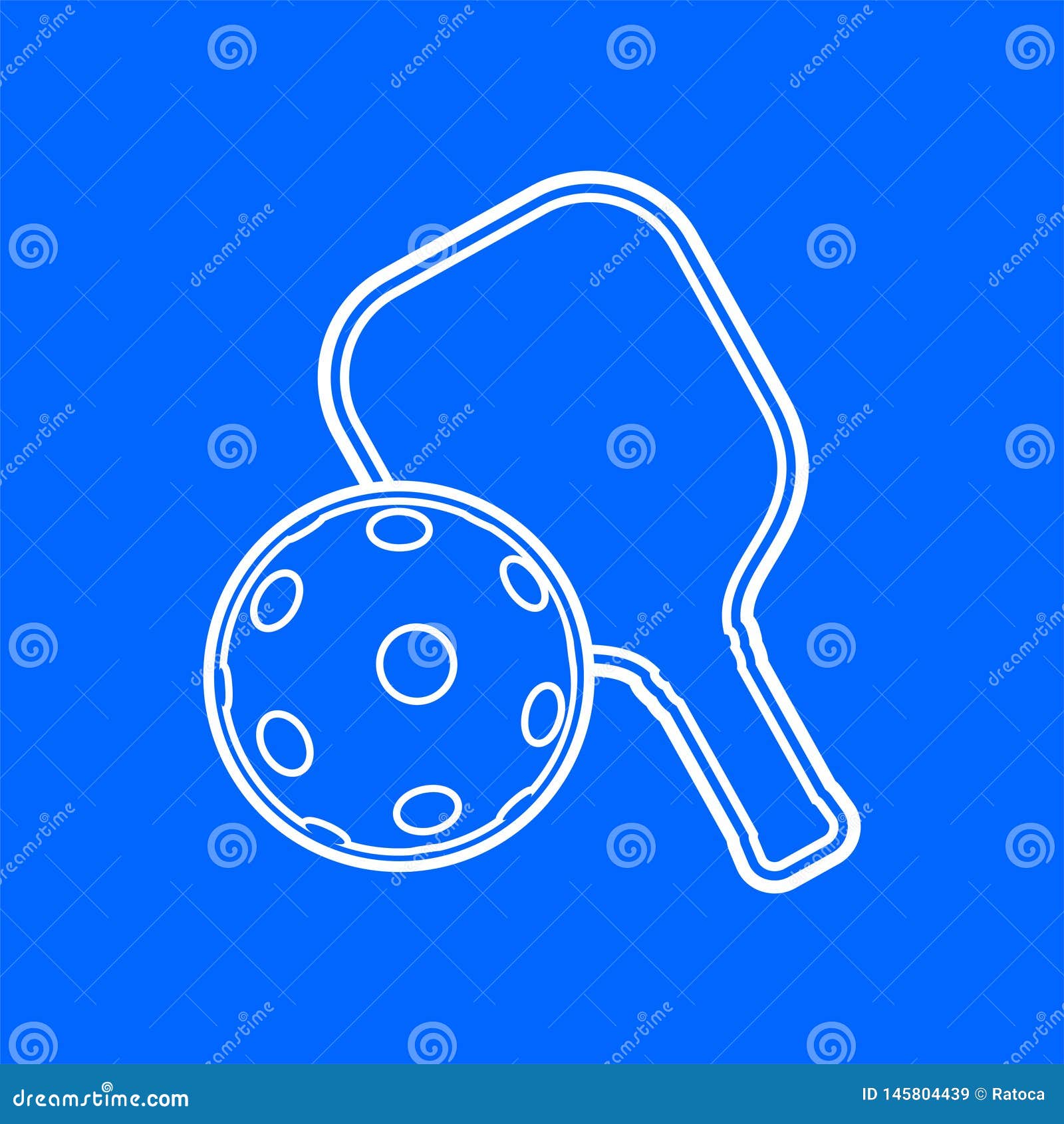 Pickleball symbol design stock vector. Illustration of isolated 145804439