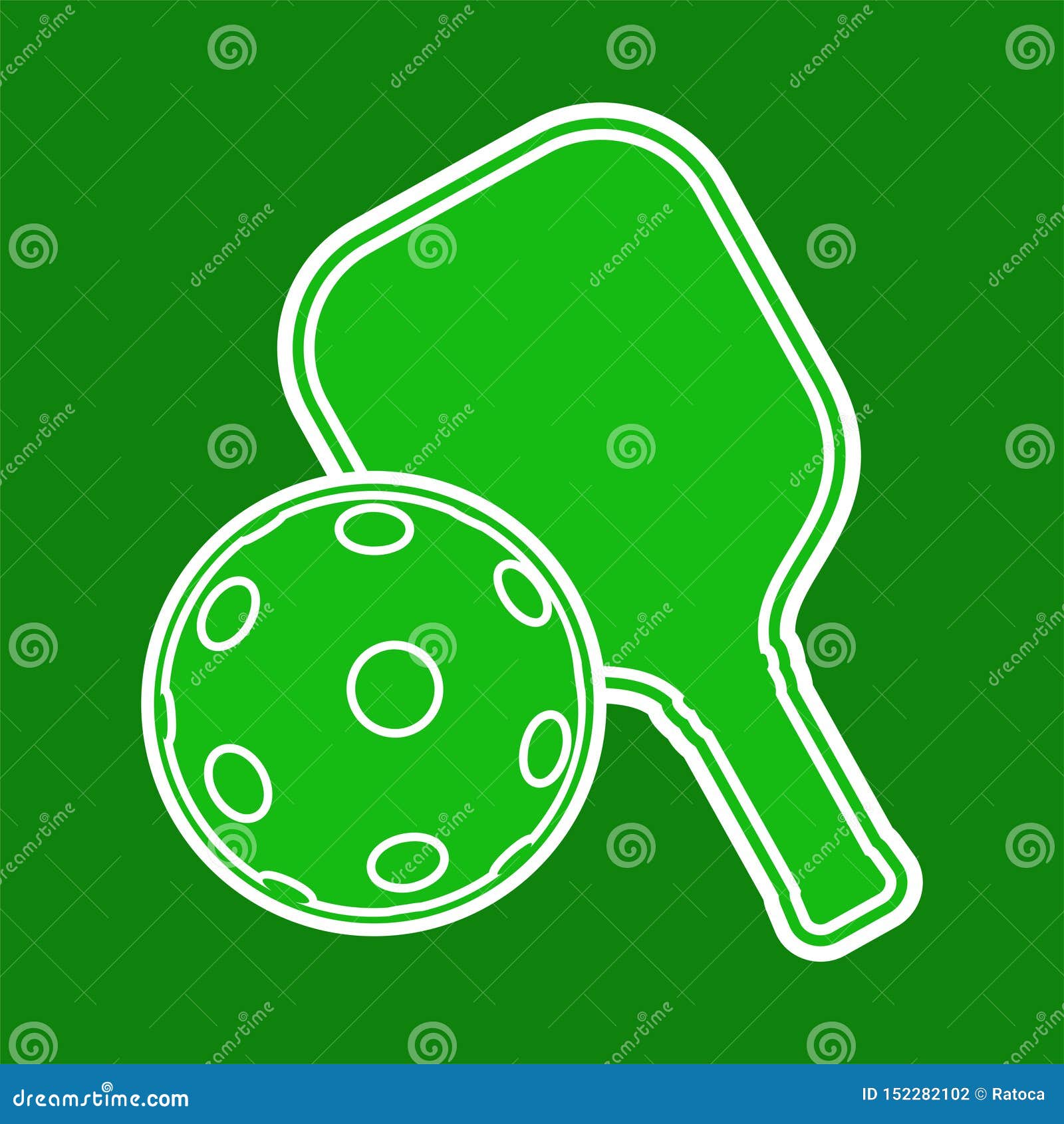 Pickleball symbol design stock vector. Illustration of game 152282102