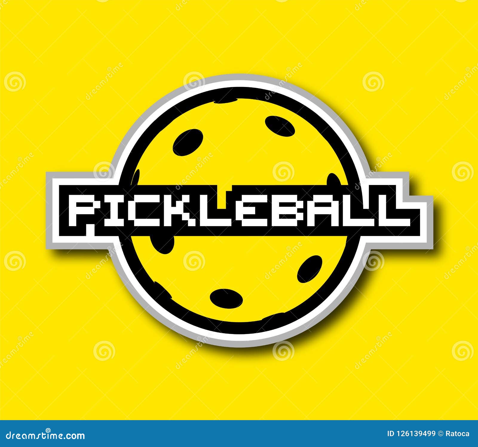 Pickleball symbol design stock vector. Illustration of play 126139499