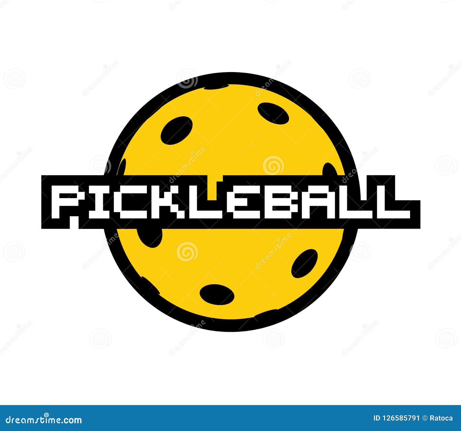 Pickleball symbol design stock vector. Illustration of design 126585791