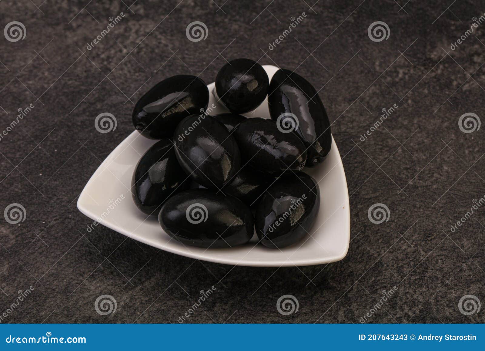 Pickled Black Olives in the Bowl Stock Image Image of starter