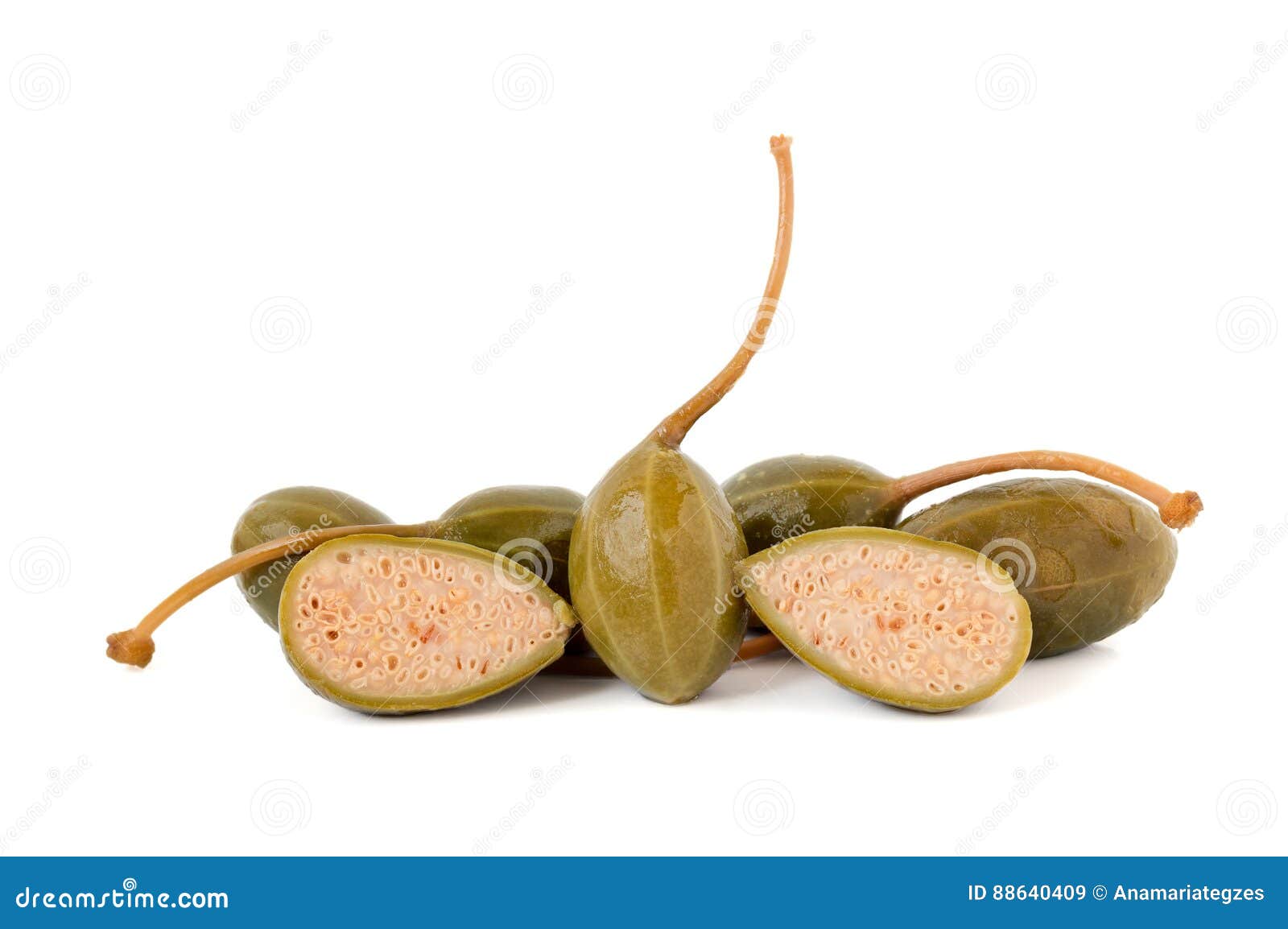 Pickled Caper Berries Isolated on White Stock Image Image of italian
