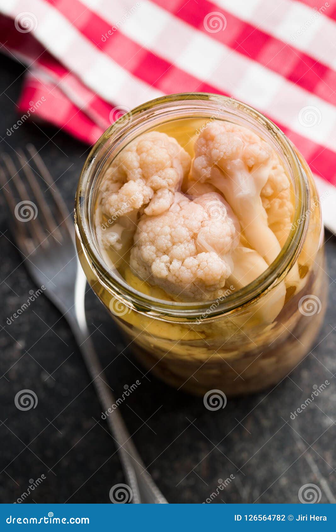 Pickled Cauliflower in Jar. Stock Photo Image of pickle, cauliflower