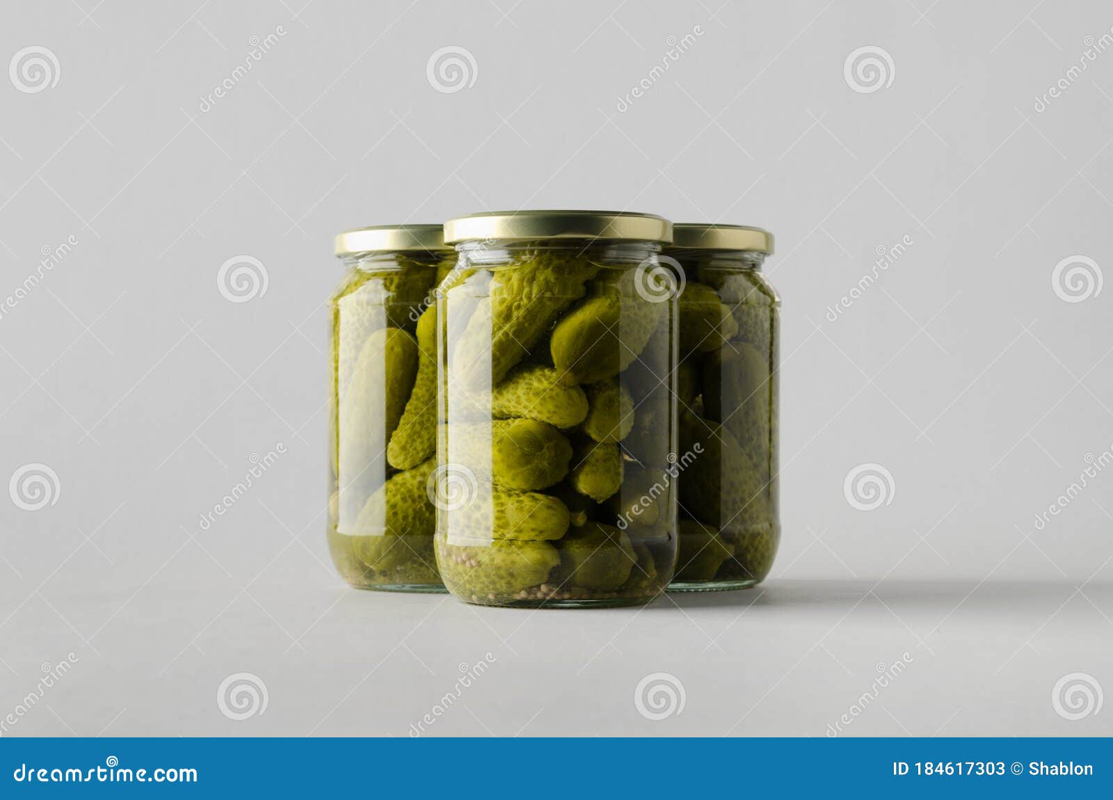 Download Pickled Cucumber Jar Mock-Up - Three Jars Stock Image - Image of regular, mockup: 184617303