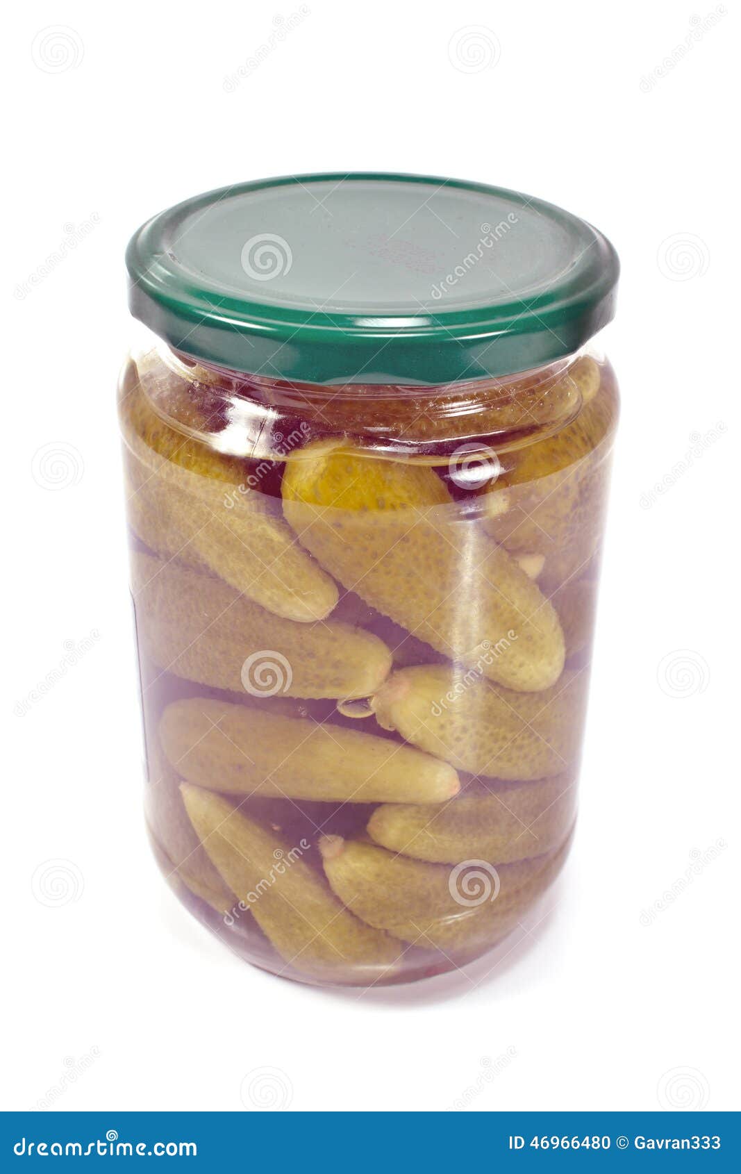 Pickled cucumbers in jar stock photo. Image of canned 46966480