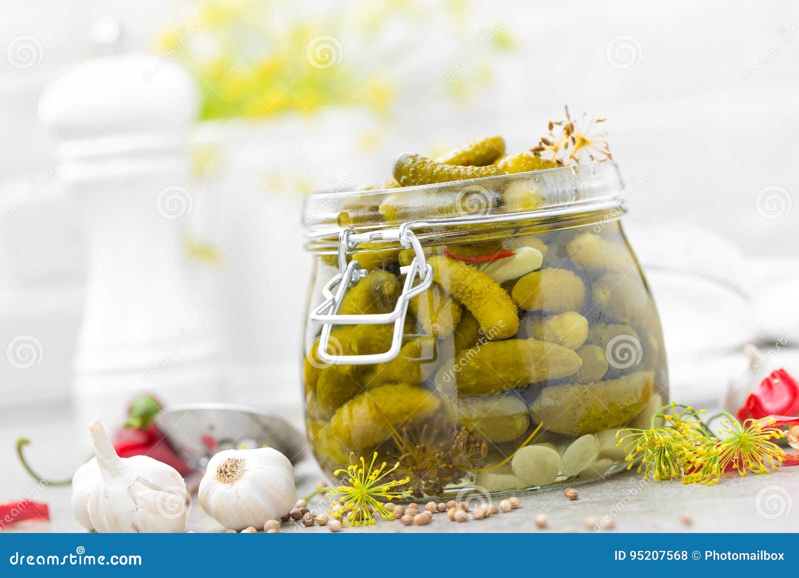 Pickled Cucumbers, Small Marinated Pickles Stock Photo Image of