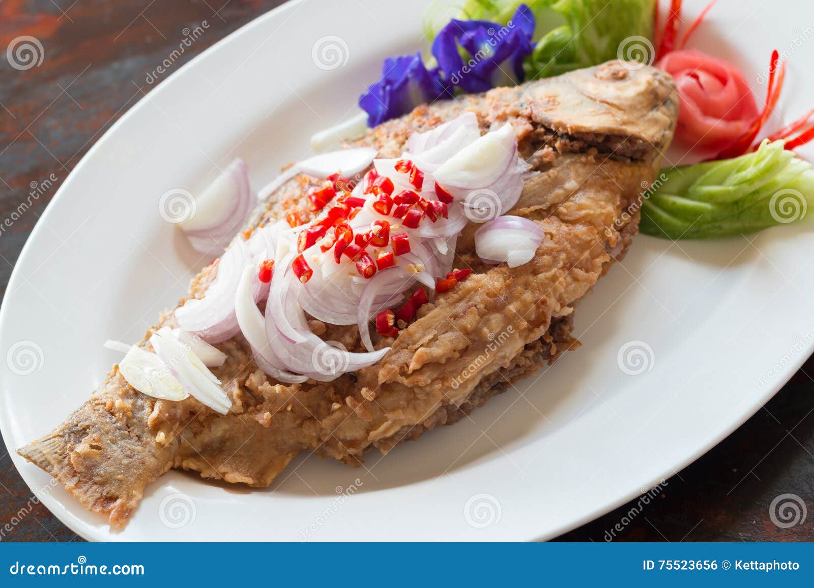 Pickled fish fried stock photo. Image of preservation 75523656