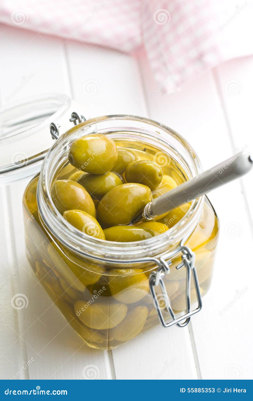 Pickled Green Olives in Jar Stock Image Image of closeup, ingredient