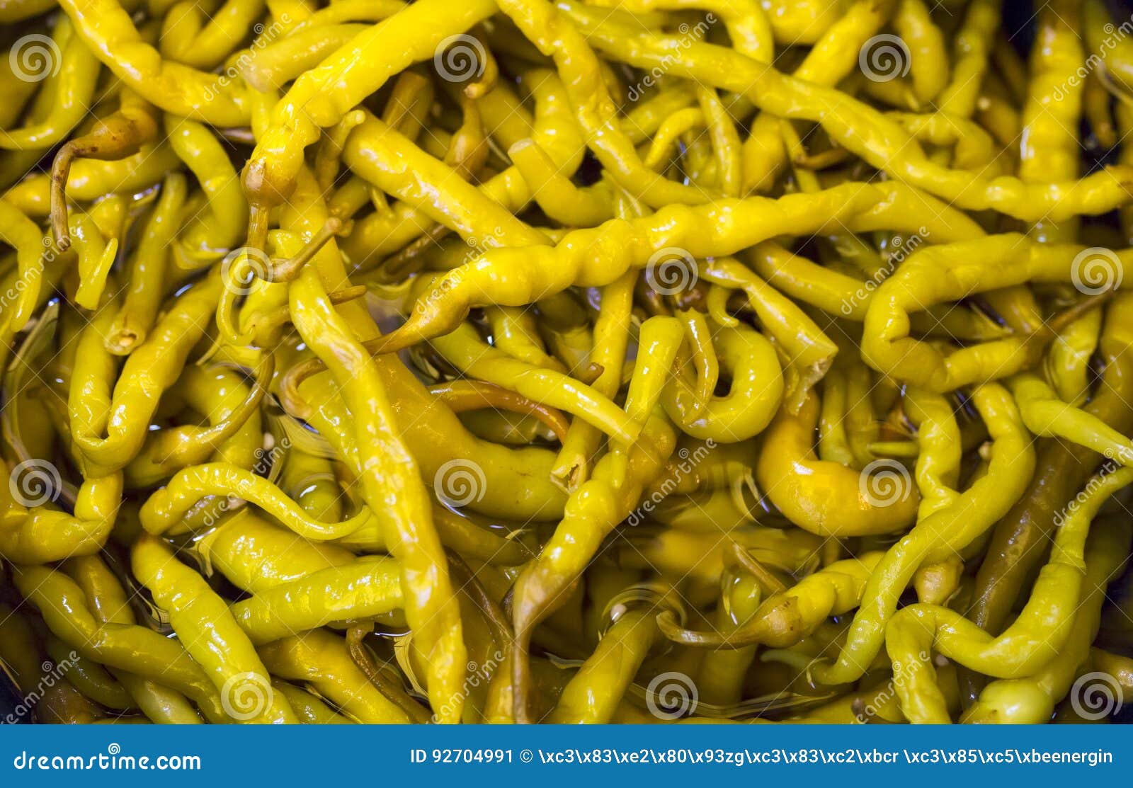 Pickled Green Pepperoni Pepper Stock Image Image of nutrition, macro