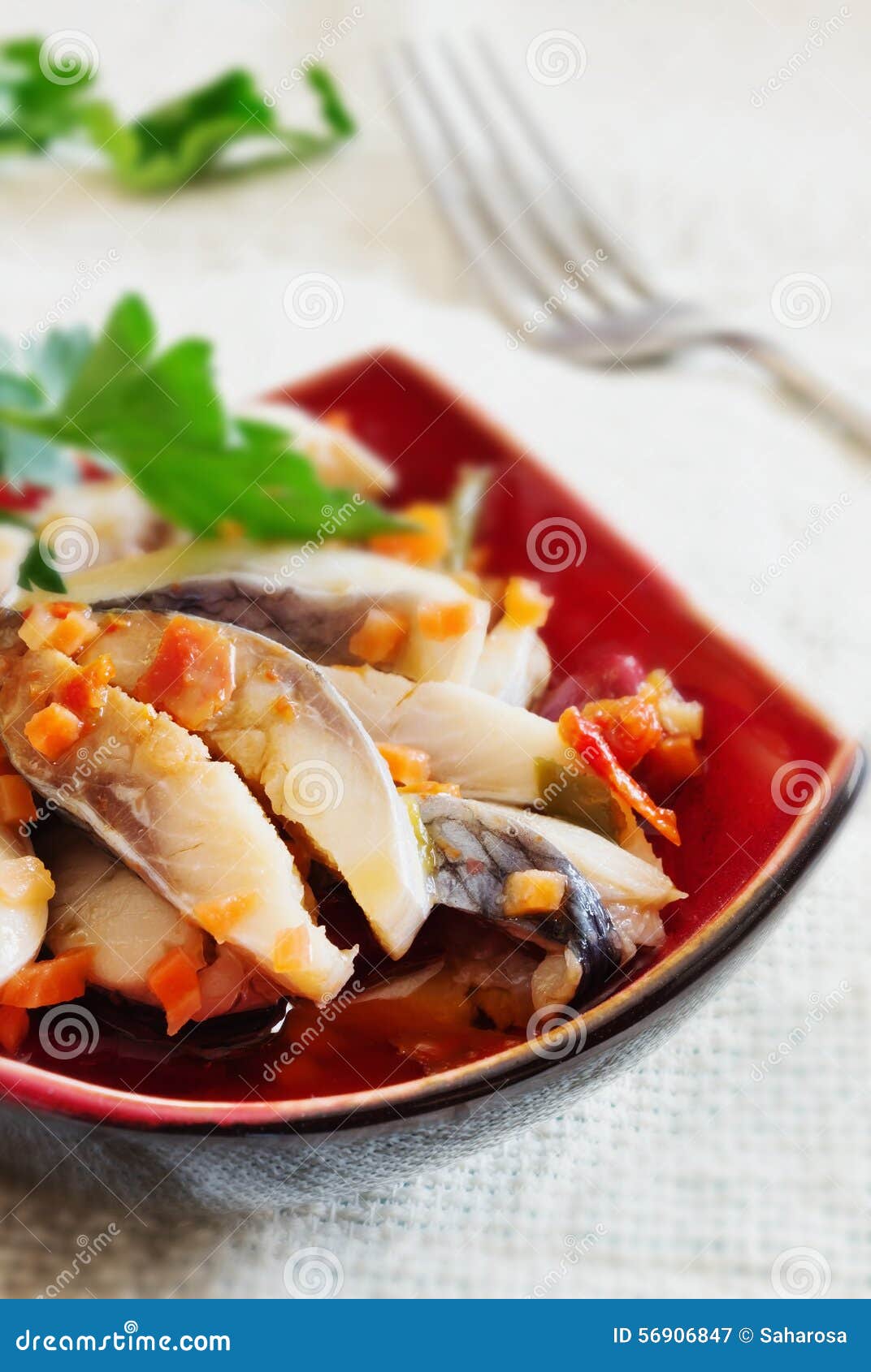 Pickled herring stock image. Image of delicious, dish 56906847