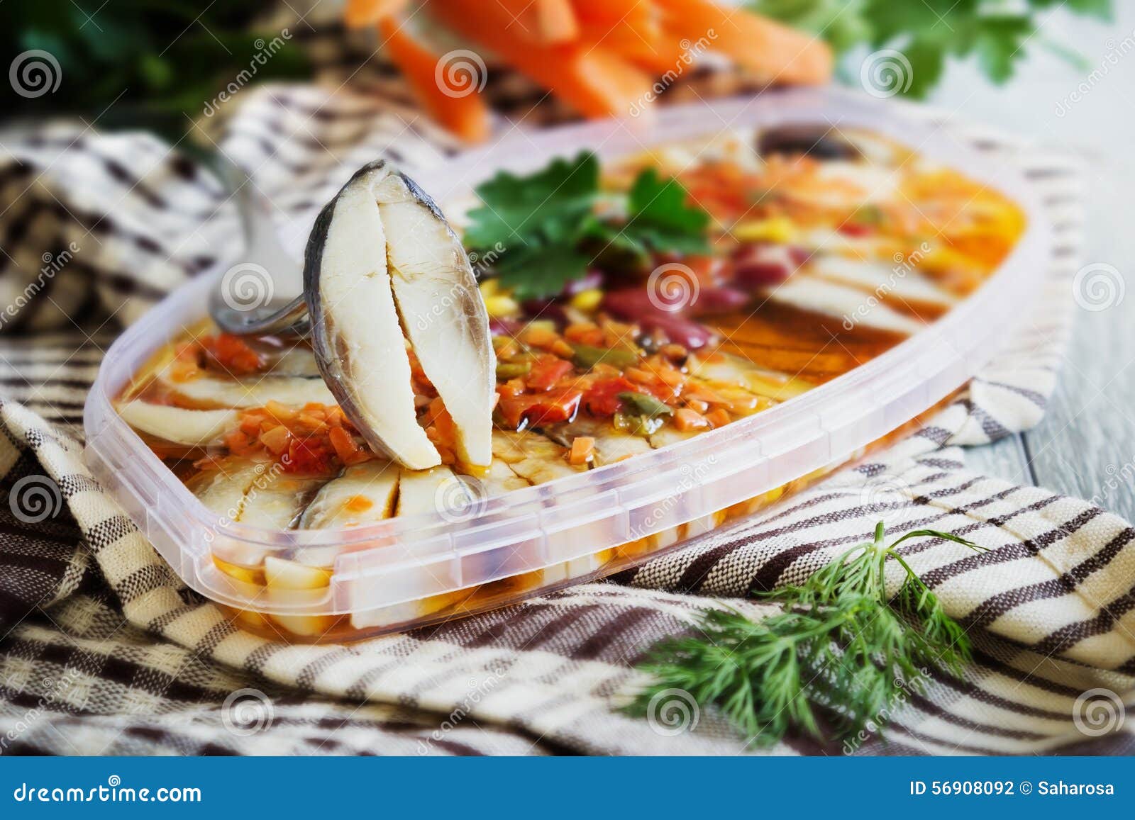 Pickled herring stock photo. Image of fork, breakfast 56908092