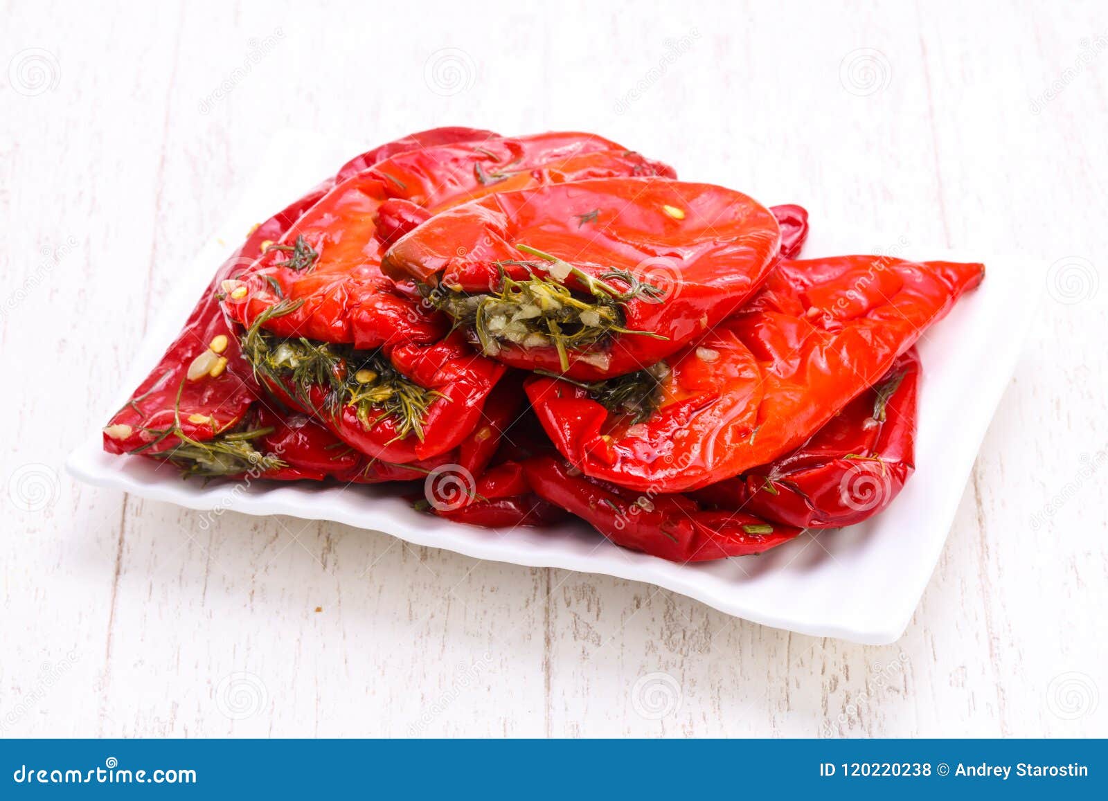 Pickled pepper with dill stock photo. Image of dinner 120220238