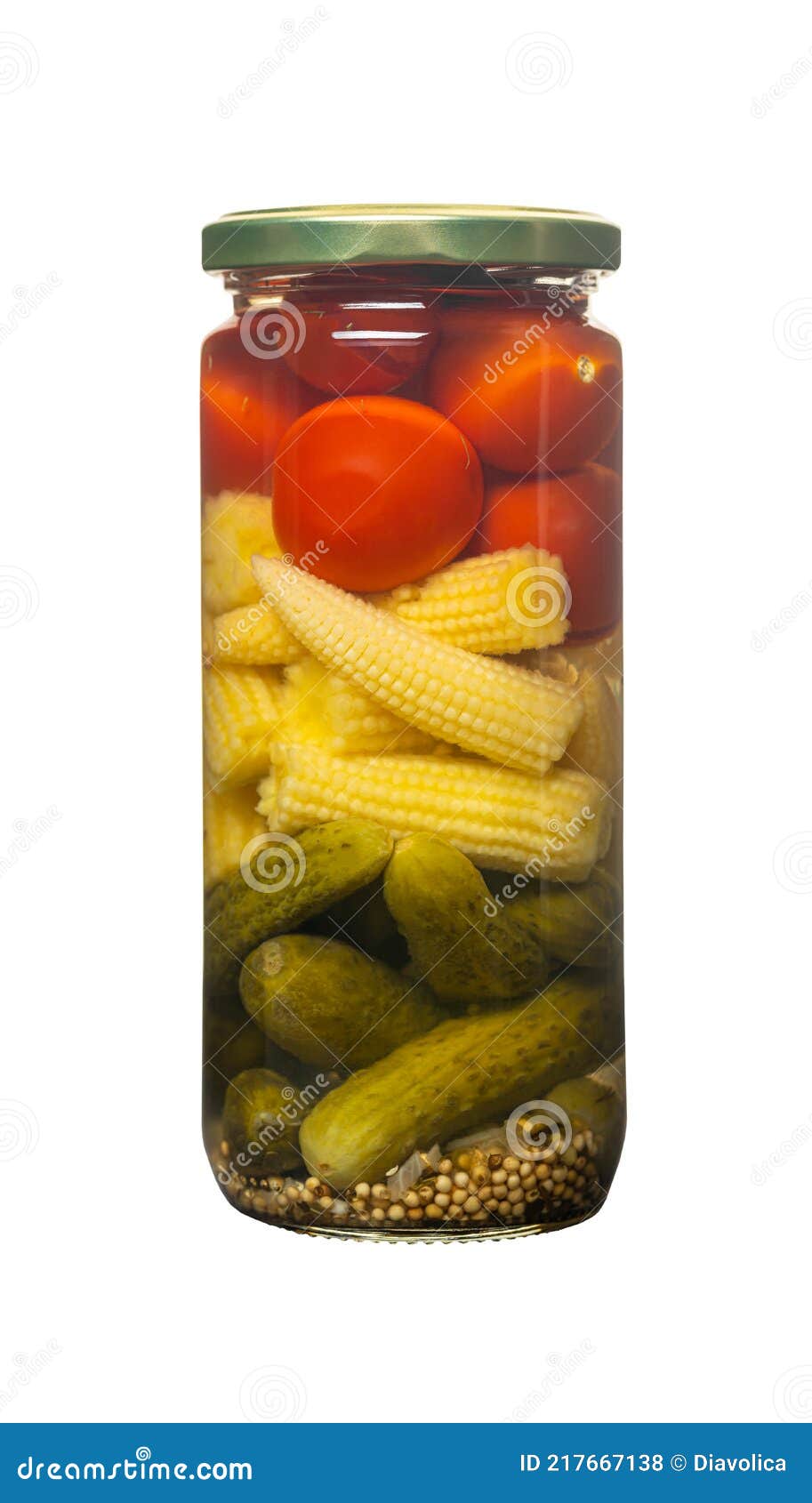 Pickled Vegetables in a Jar Stock Photo Image of healthy, glass