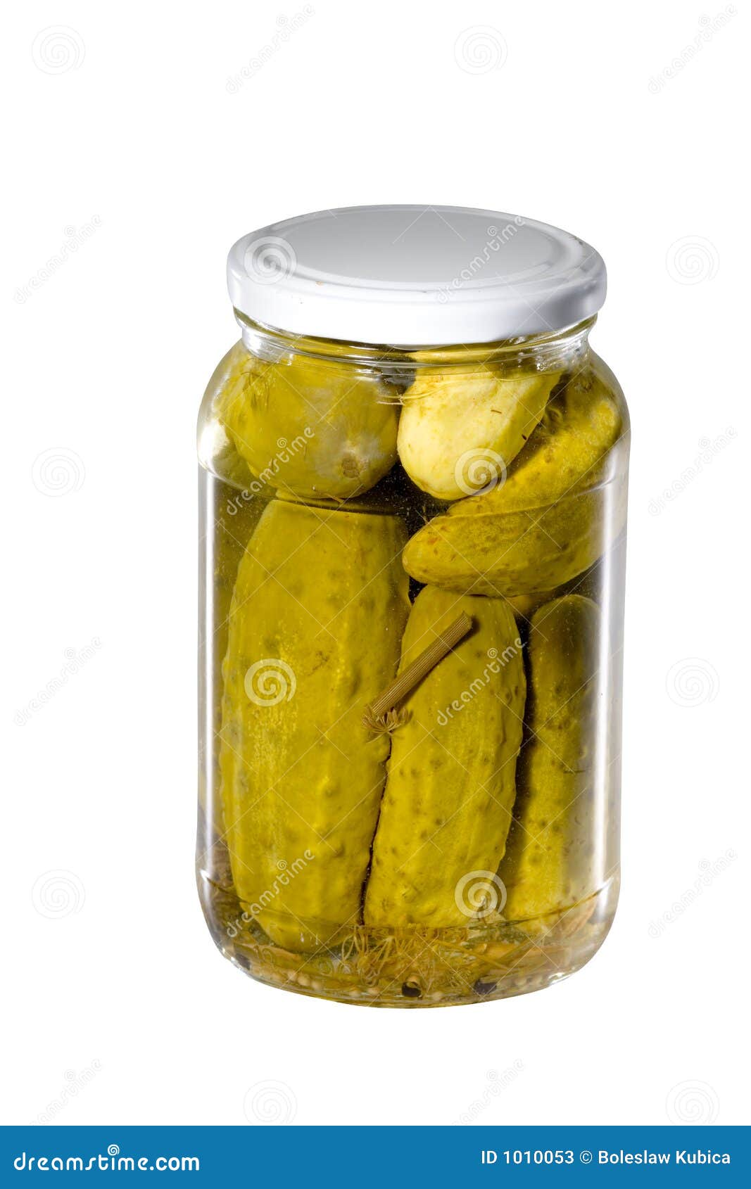 Pickles in the jar stock image. Image of food, paprika 1010053